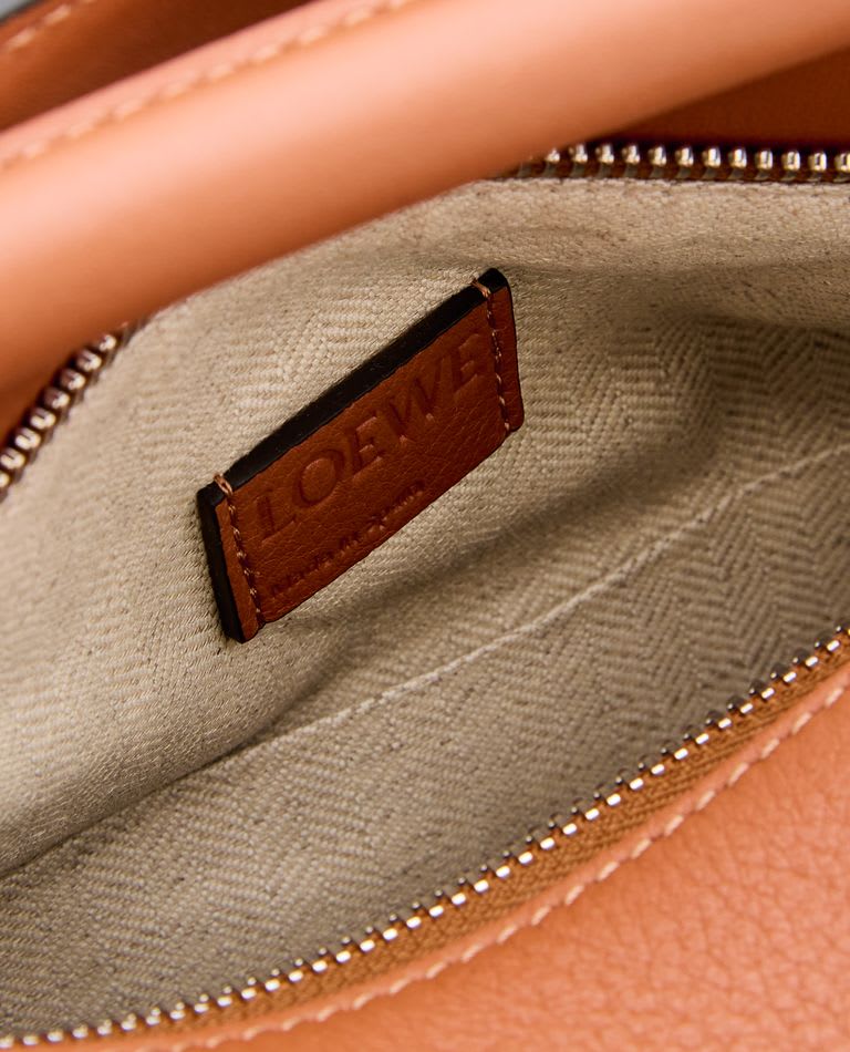 Loewe Small Puzzle Edge Leather Handbag In Brown