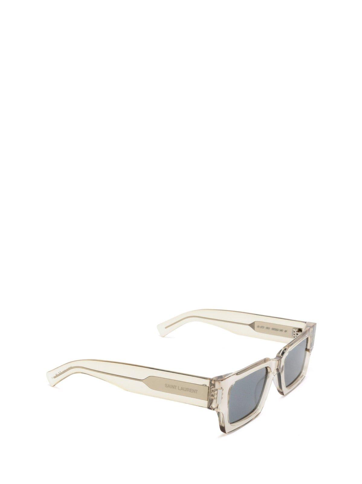 Saint Laurent Rectangular Frame Sunglasses Sunglasses In Blue