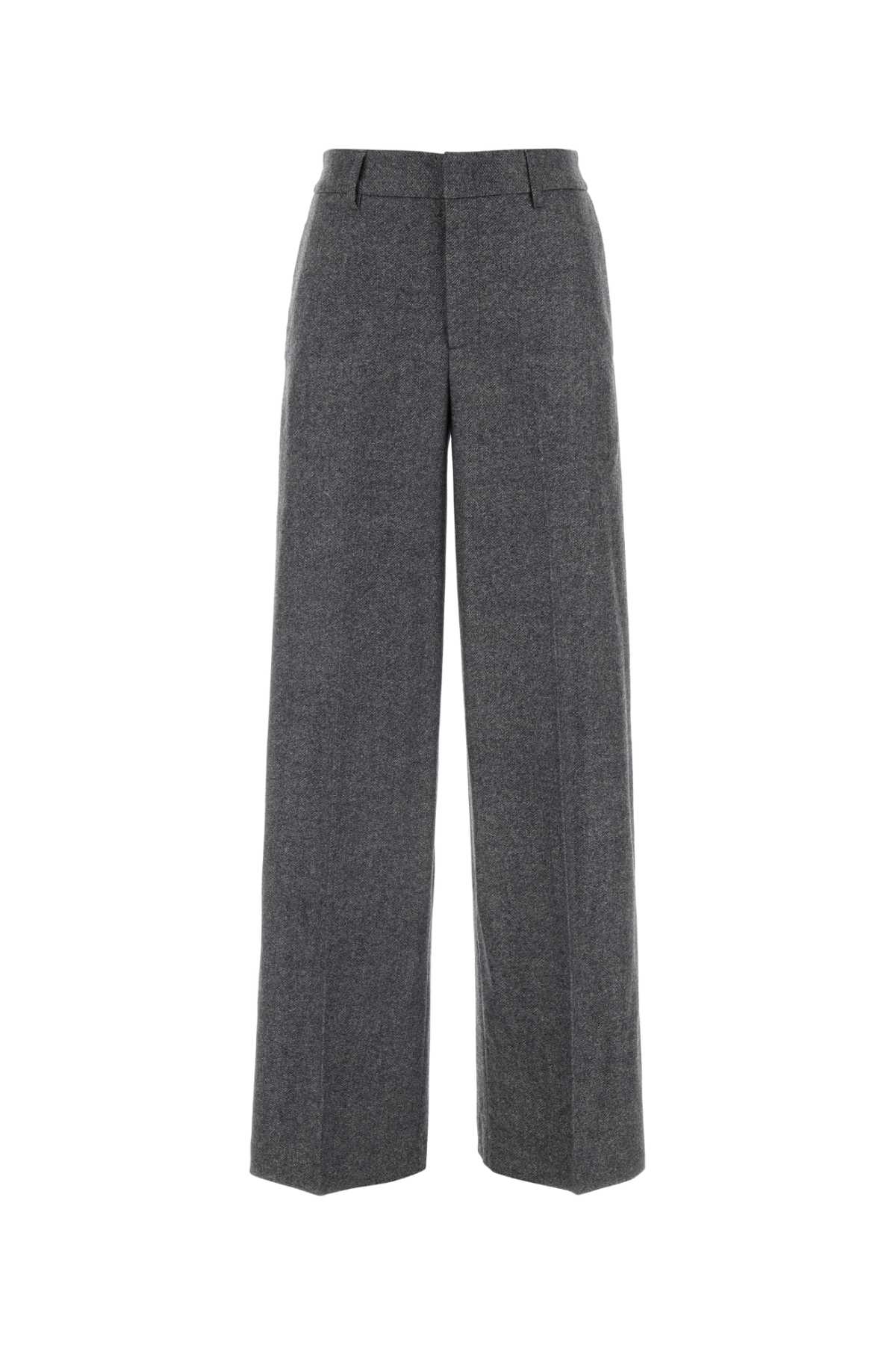 Shop Pt Torino Grey Stretch Wool Blend Palazzo Pant In Grigio