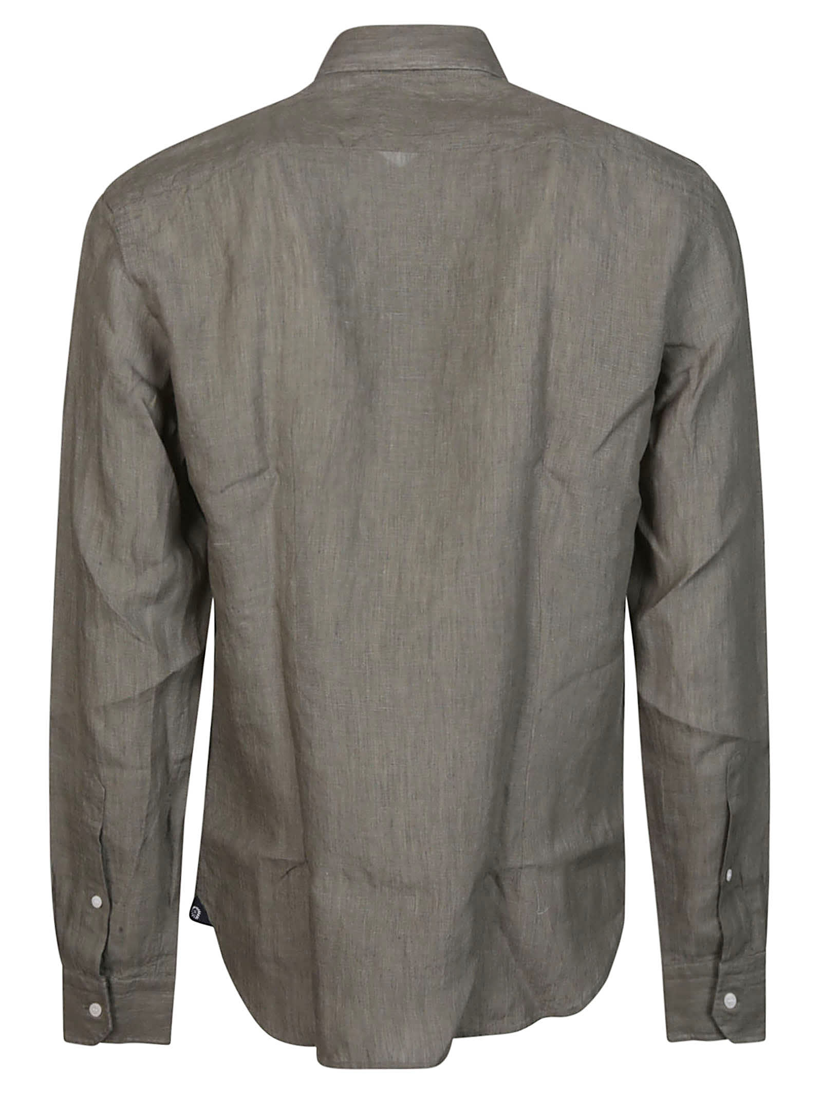 Shop Orian Long Sleeve Slim Shirt In Verde