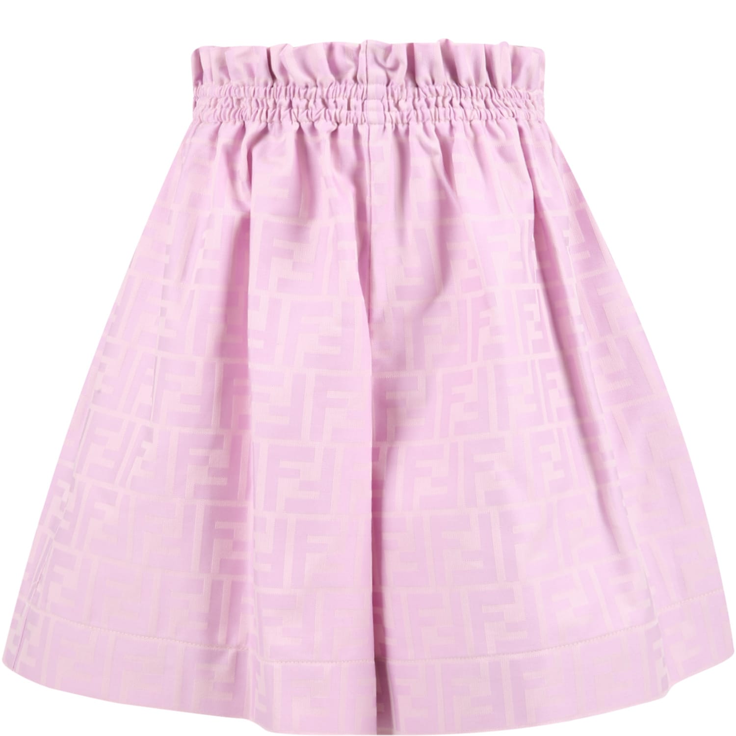 Fendi Pink Shorts For Girl With Ff