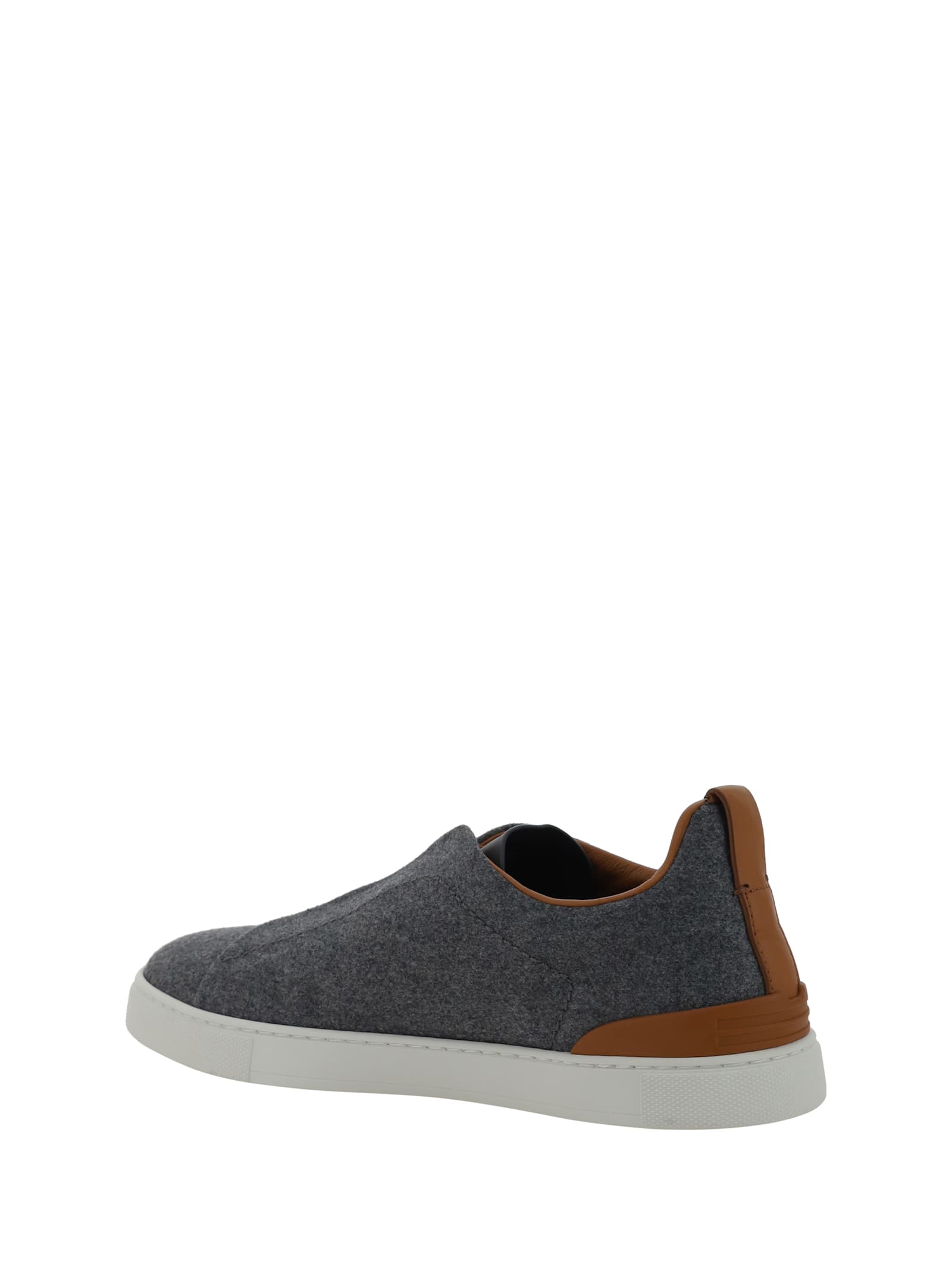 Shop Zegna Triple Stitch Sneakers In Sgc