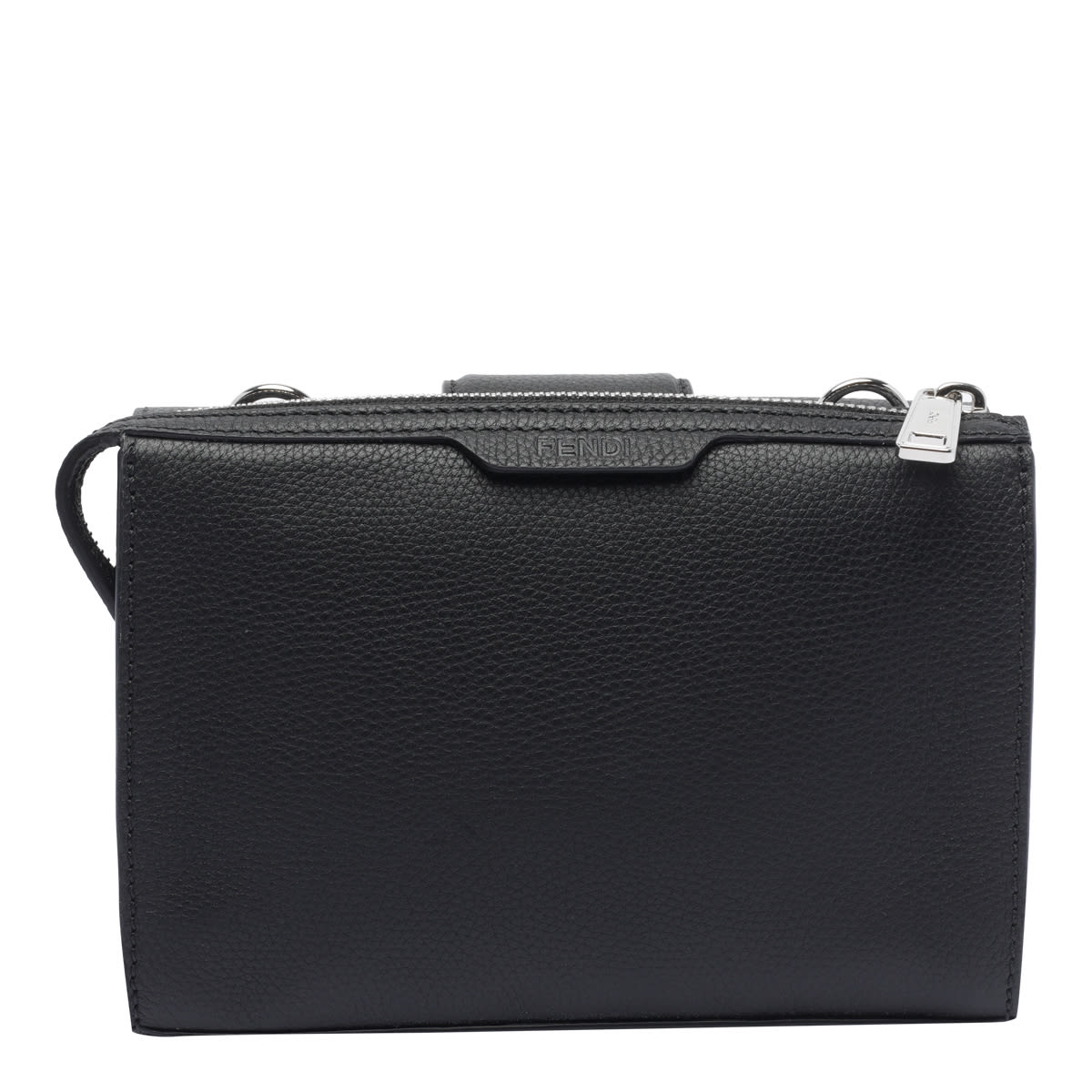 Fendi Double Baguette Crossbody Bag In Black