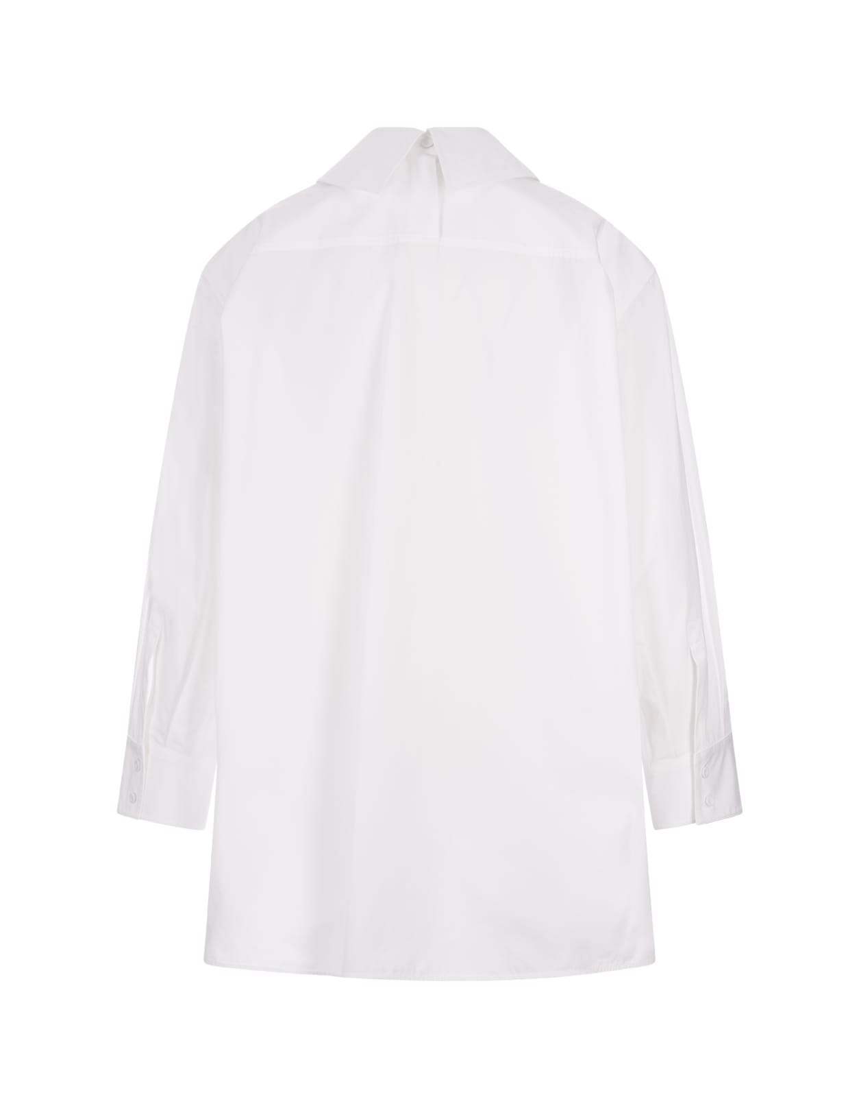 Shop Jil Sander White Cotton Voluminous Shirt
