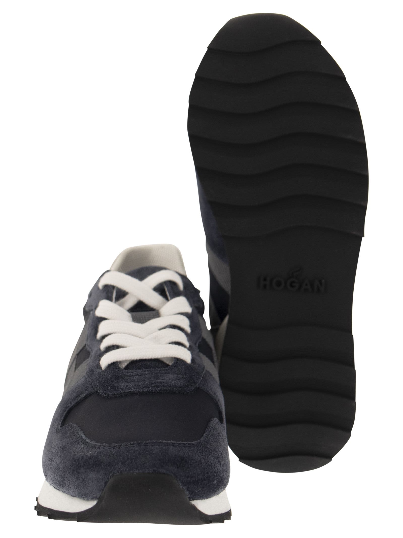 Shop Hogan R261 - Sneakers In Blue/grey