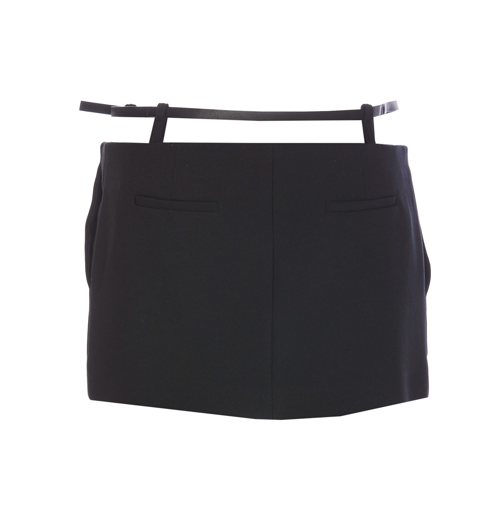 Shop Attico Mini Skirt In Black