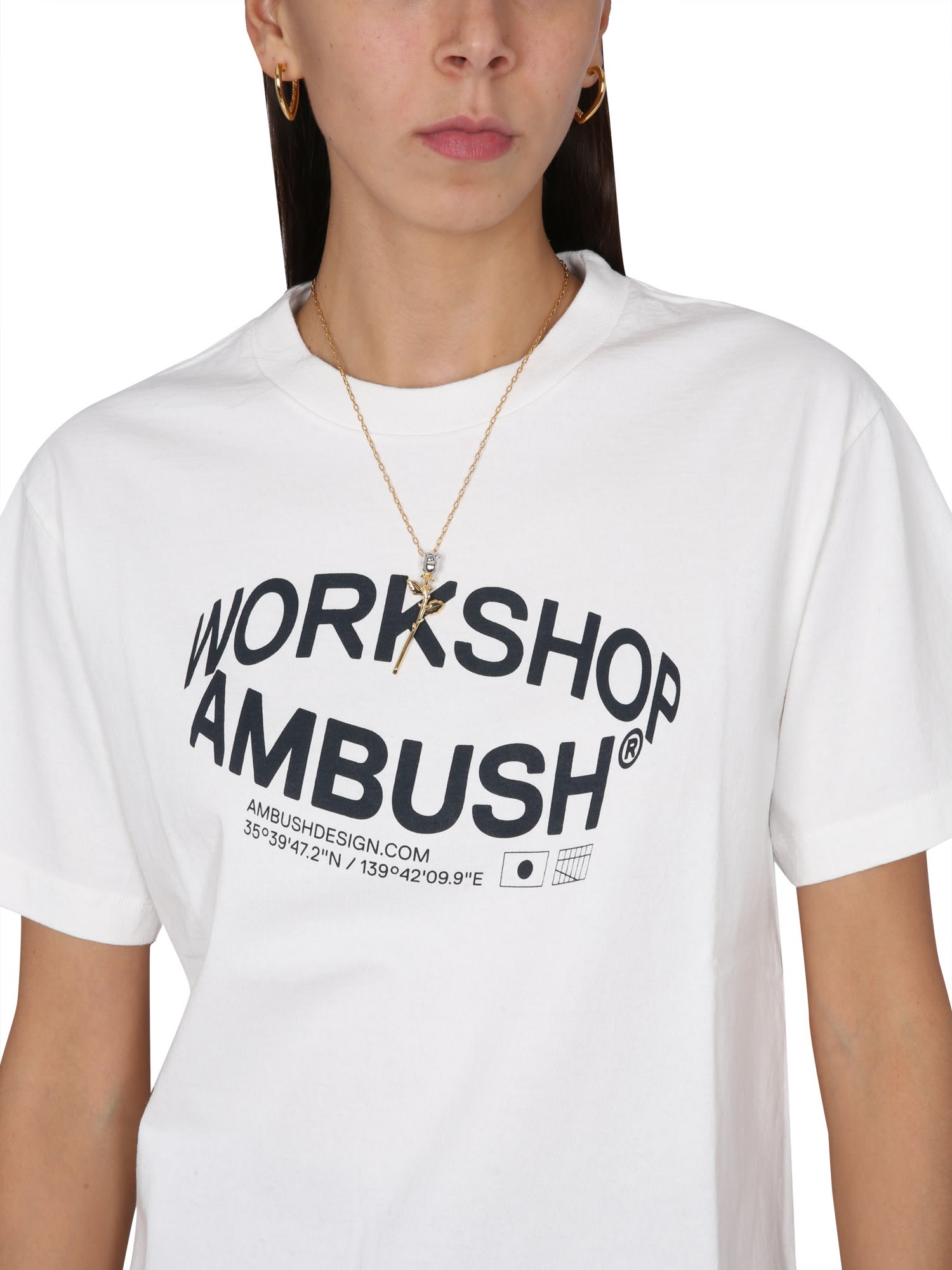 Ambush Logo-print Short-sleeve T-shirt In White | ModeSens