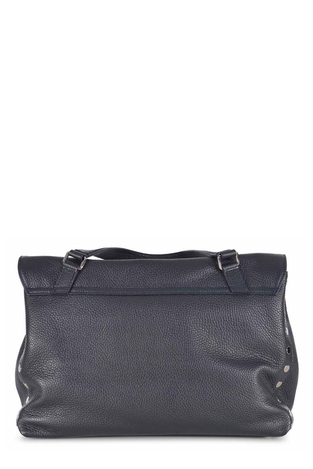 Zanellato Stud-embellished Tote Bag In Dark Navy