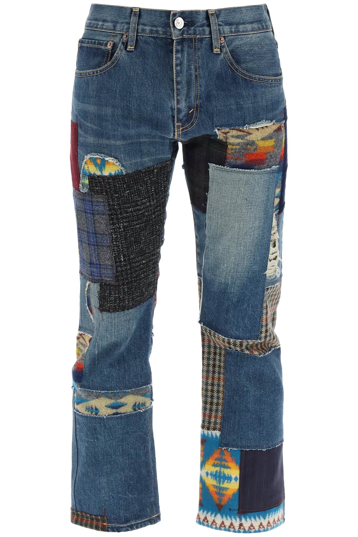 JUNYA WATANABE LEVIS CROPPED PATCHWORK JEANS
