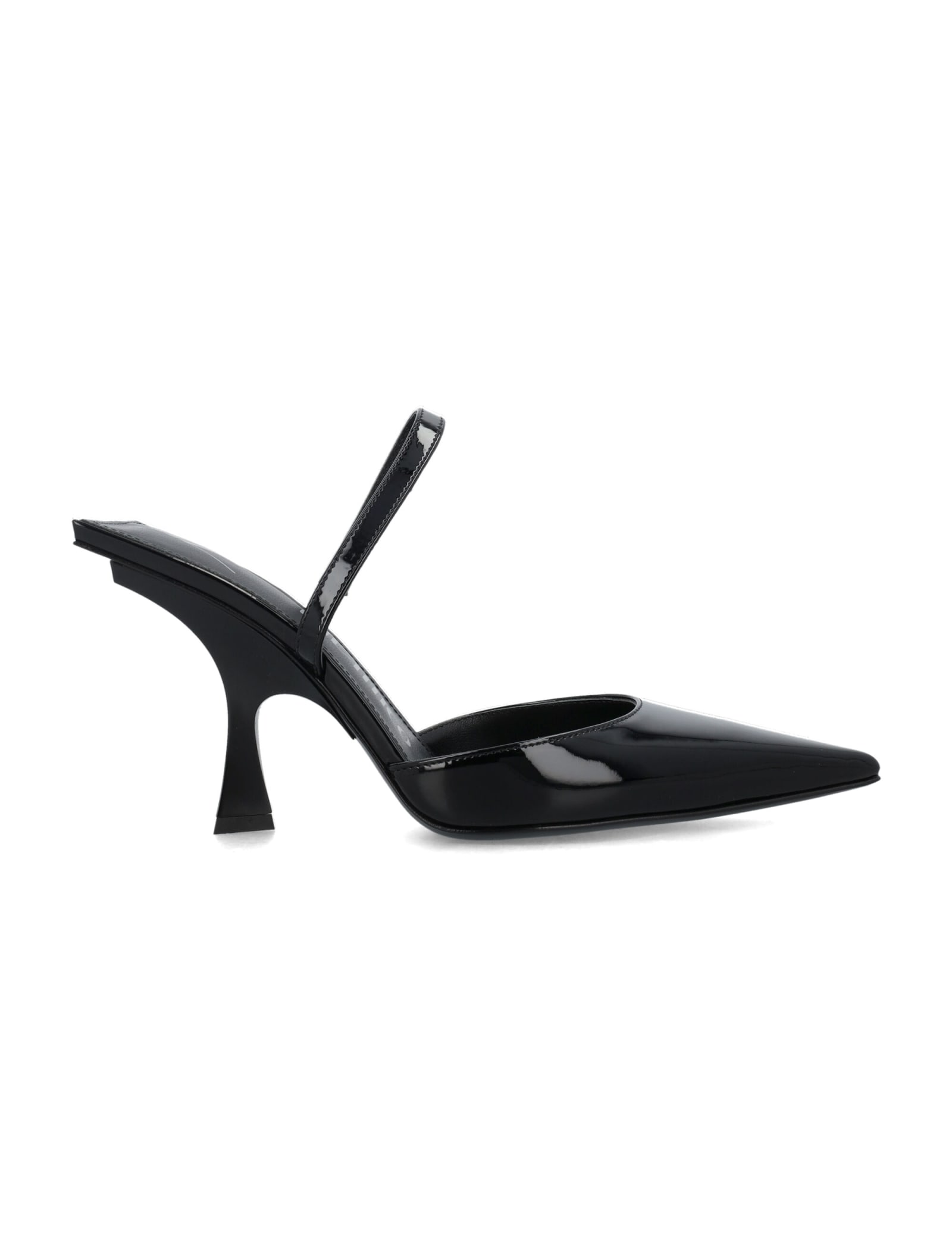 Attico Ester Leather Slingback Pumps In Black