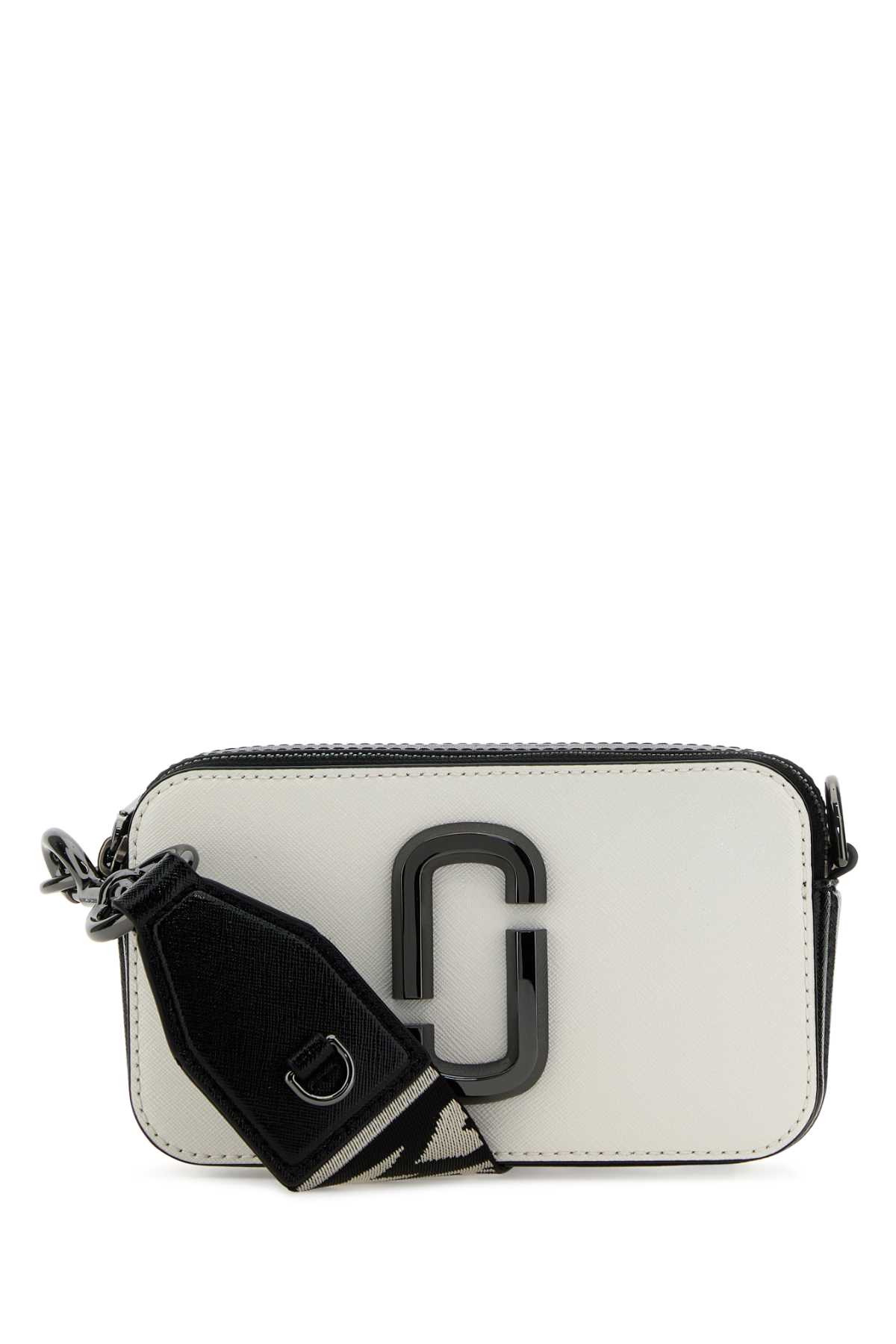 Shop Marc Jacobs Multicolor Leather The Snapshot Crossbody Bag In Blackwhite