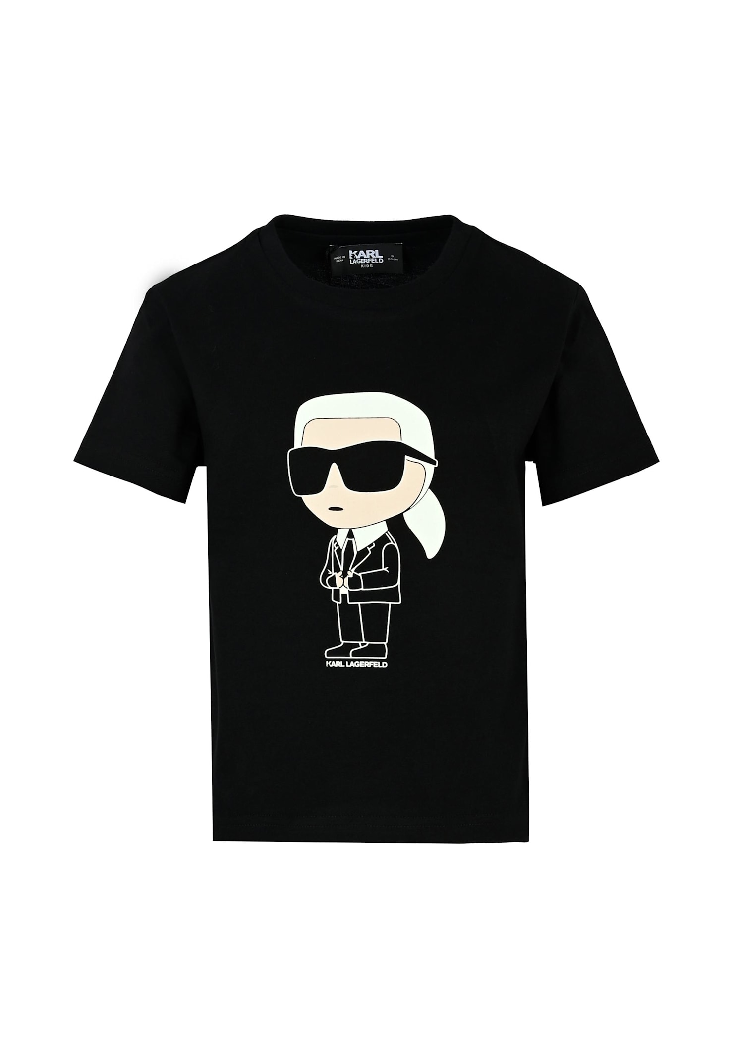 Karl Lagerfeld Black T-shirt For Boy With In Black