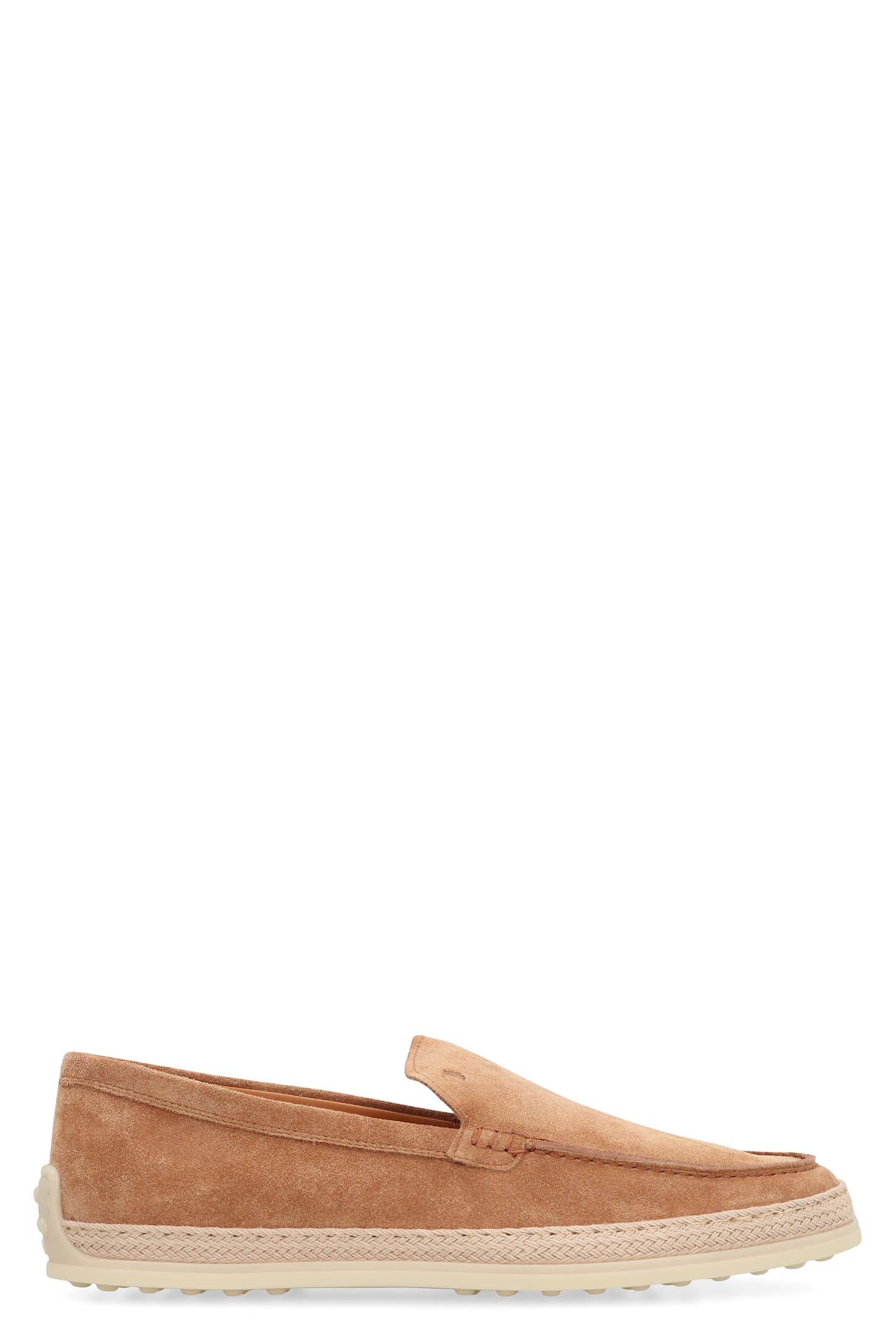 Tod's Suede Slipper Loafers In Brown