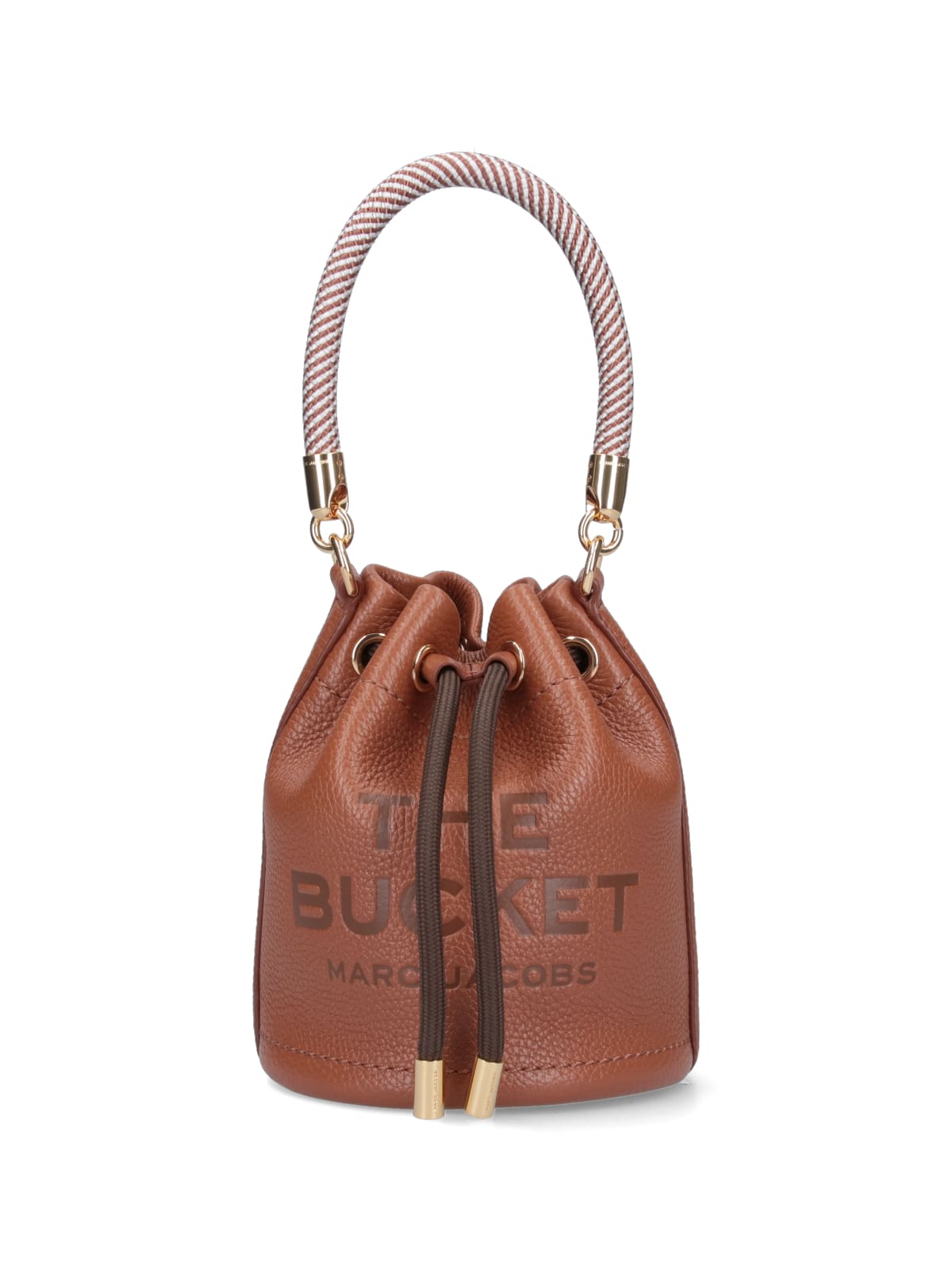 Shop Marc Jacobs Mini Bag The Leather Bucket In Brown