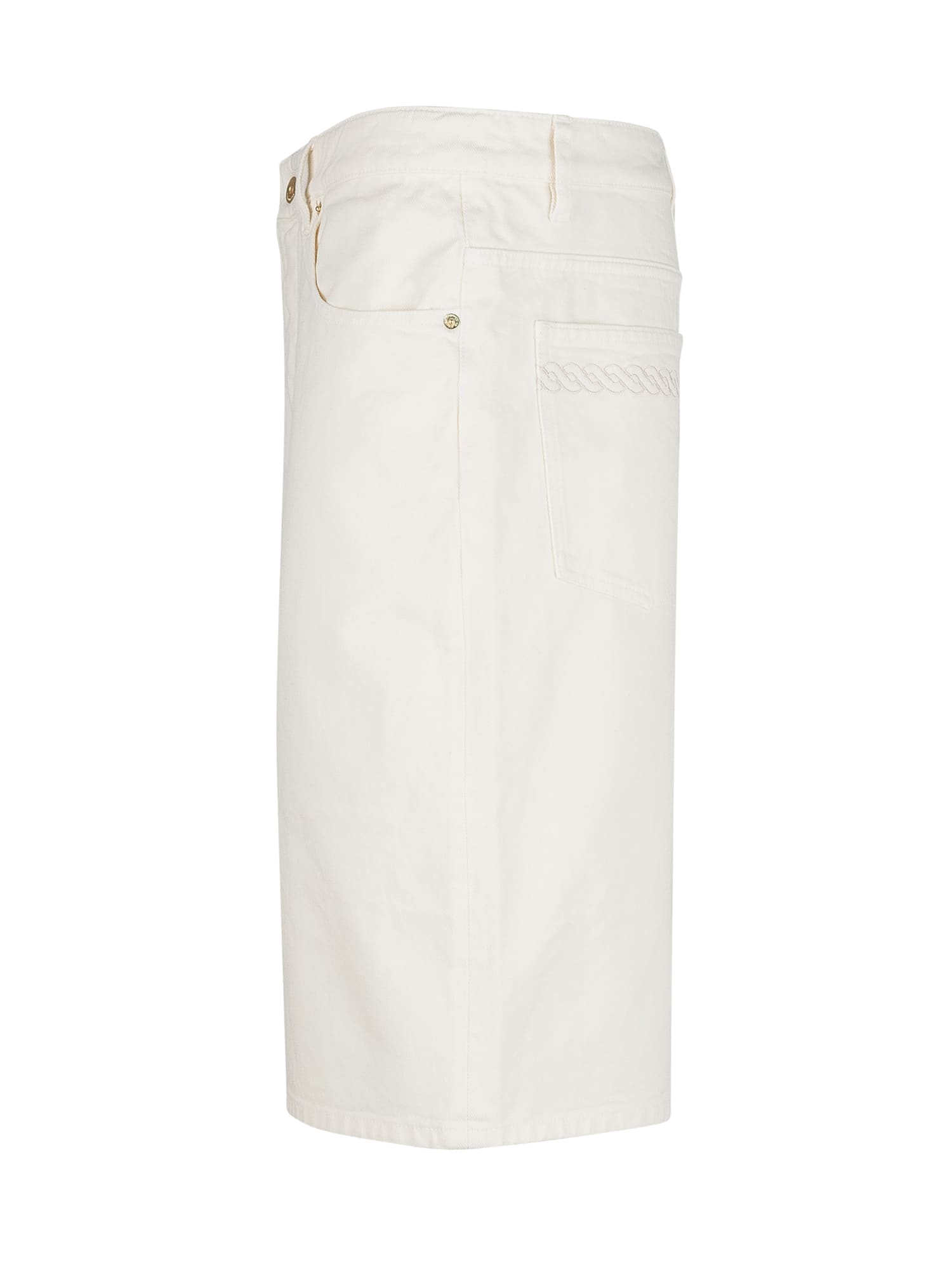 Drôle De Monsieur Cotton Bermudas In Off White