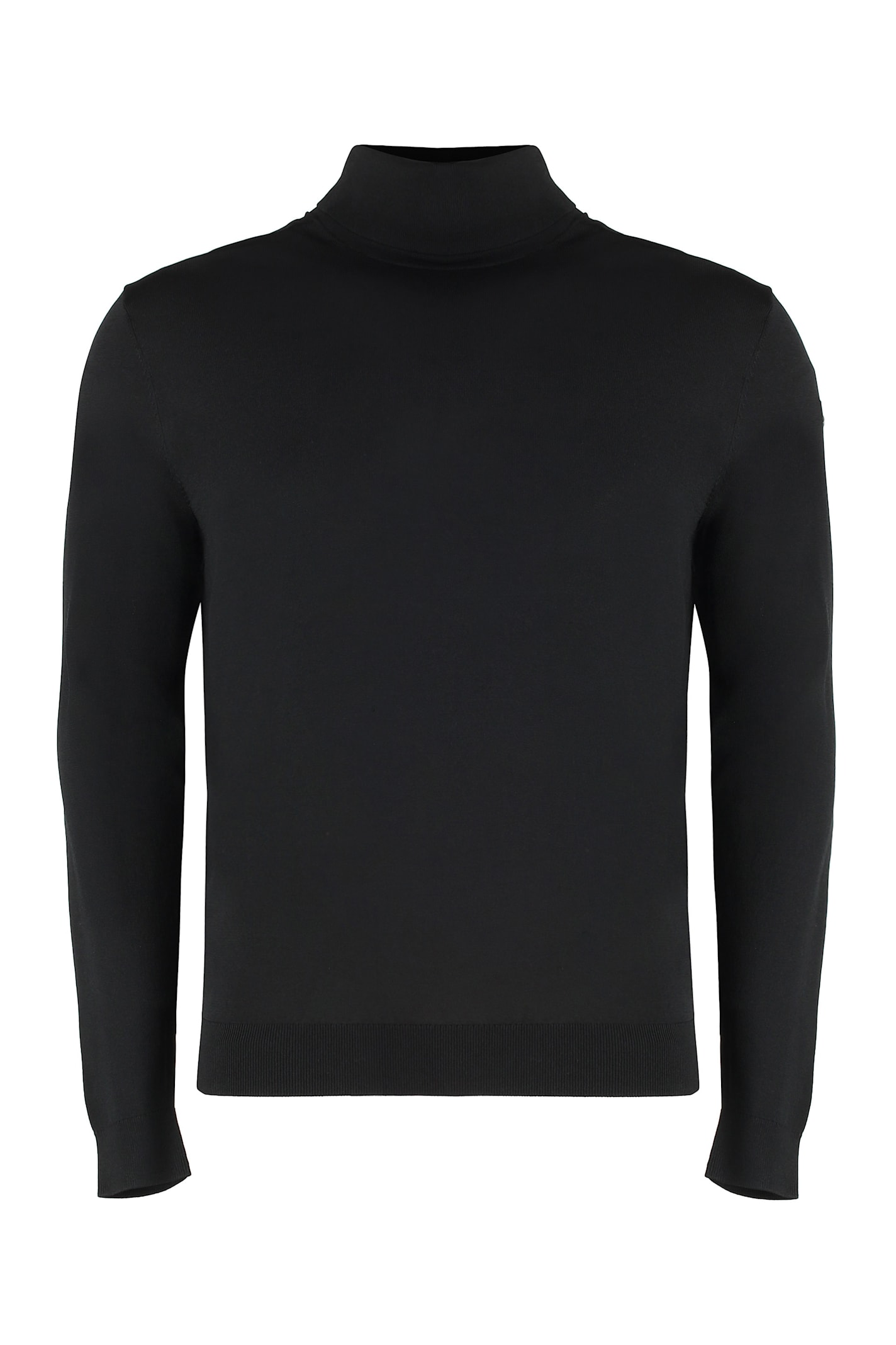 Shop Rrd - Roberto Ricci Design Maxell Viscose Blend Turtleneck Sweater In Black