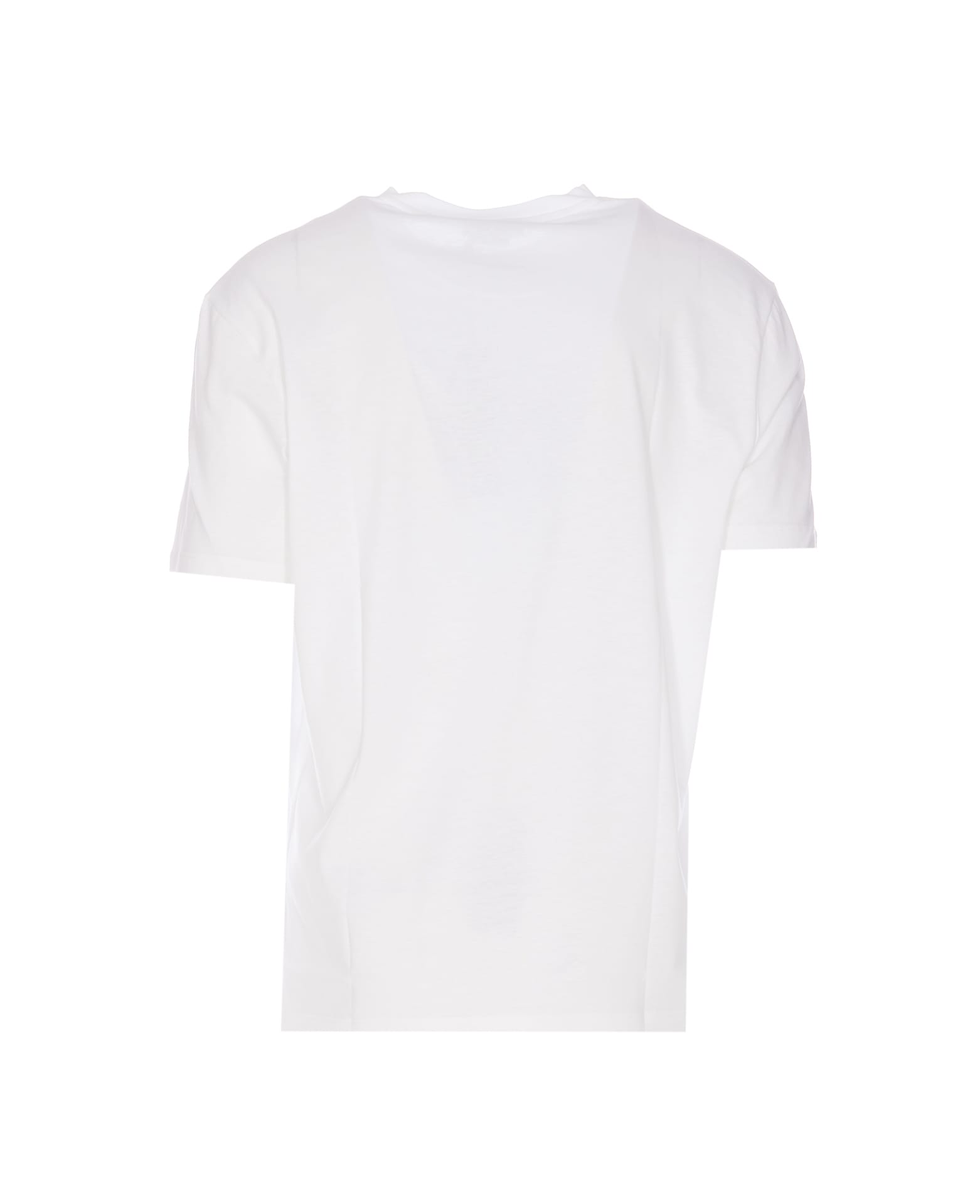 Shop Versace Barocco Silhouette Logo T-shirt In White