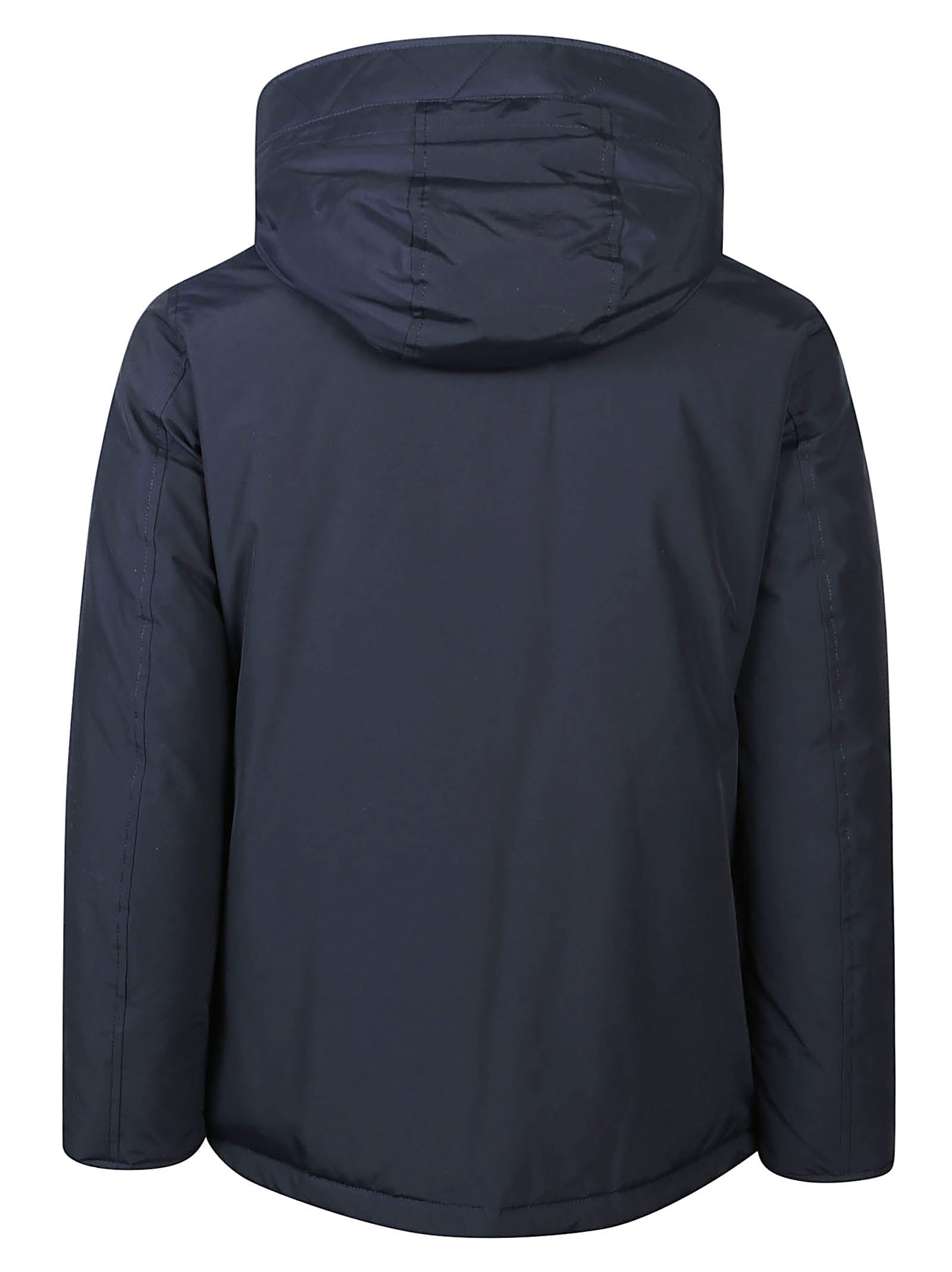 Woolrich Lined Lightweight Cotton Blend Utility Jacket In Blue