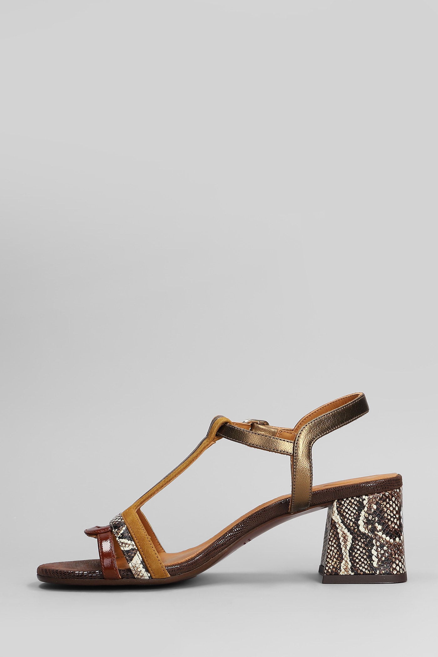 Chie Mihara Laluce Sandals In Leather Color Suede And Leather In Pink