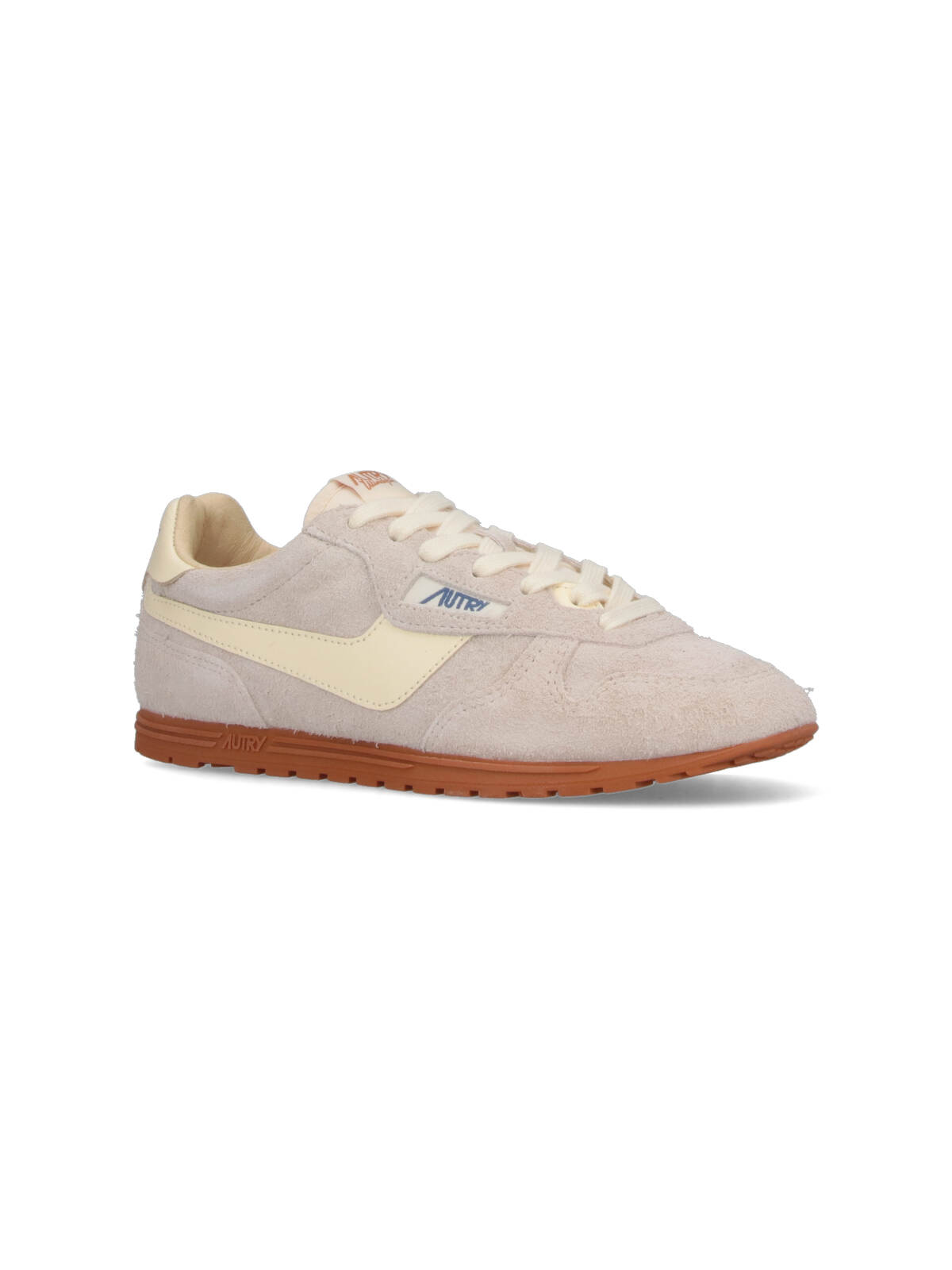 Autry 'windspin Low' Grey Sneaker With Logo On The Side And On The Heel