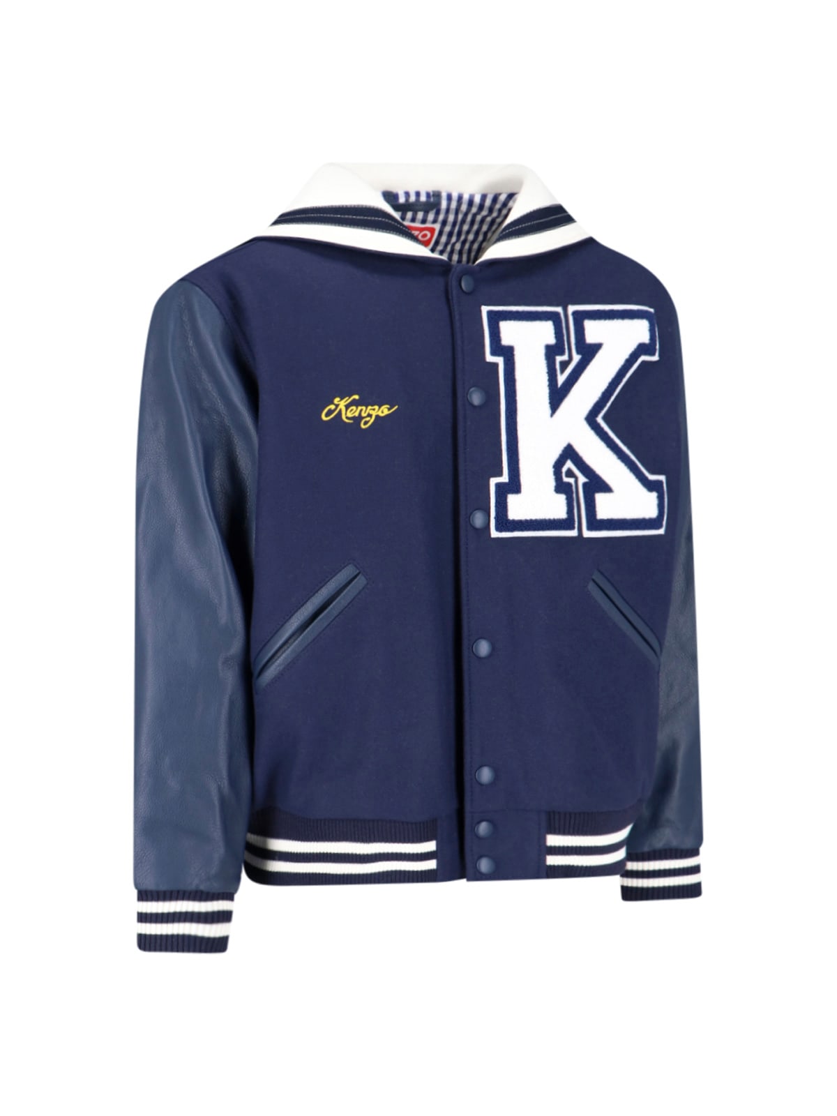 Shop Kenzo Varsity Sailor Jacket In Blue