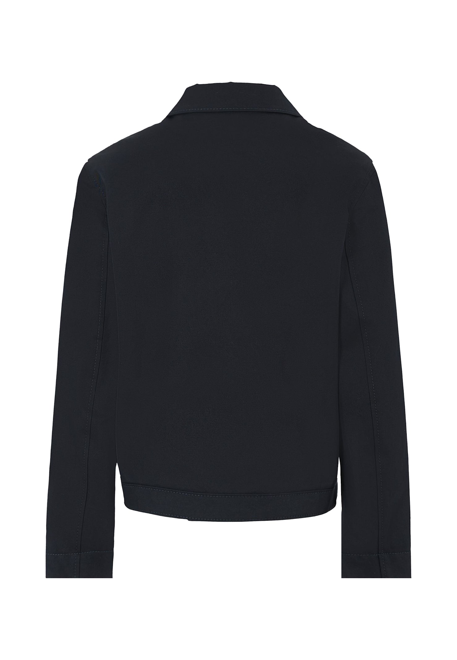 Gucci Cotton Jacket With Web In Blue