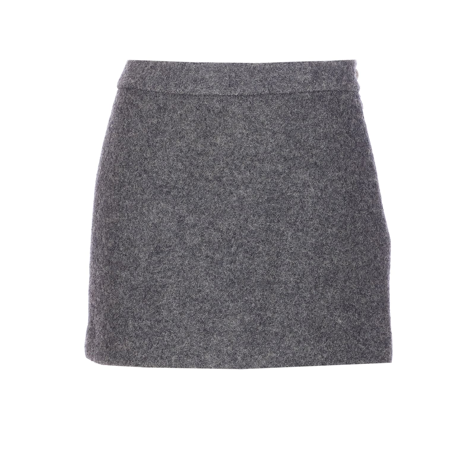 Dunst Mini Wool Skirt In Gold