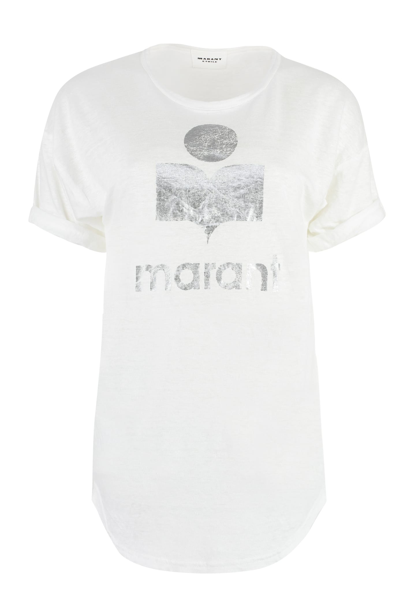 Marant Étoile Koldi Logo Print Linen T-shirt