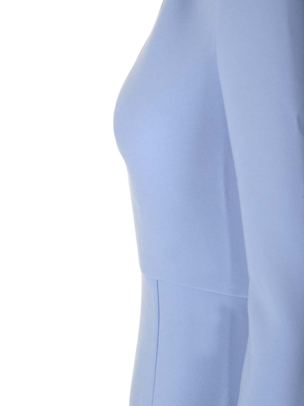 Shop Roland Mouret Crepe Midi Dress In Blue