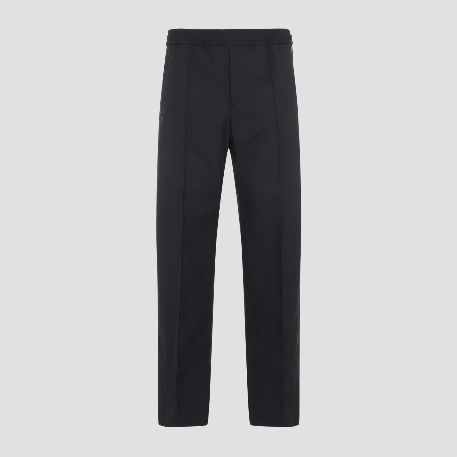 Shop Gucci Fo Drawstring Pants In Ink Mix