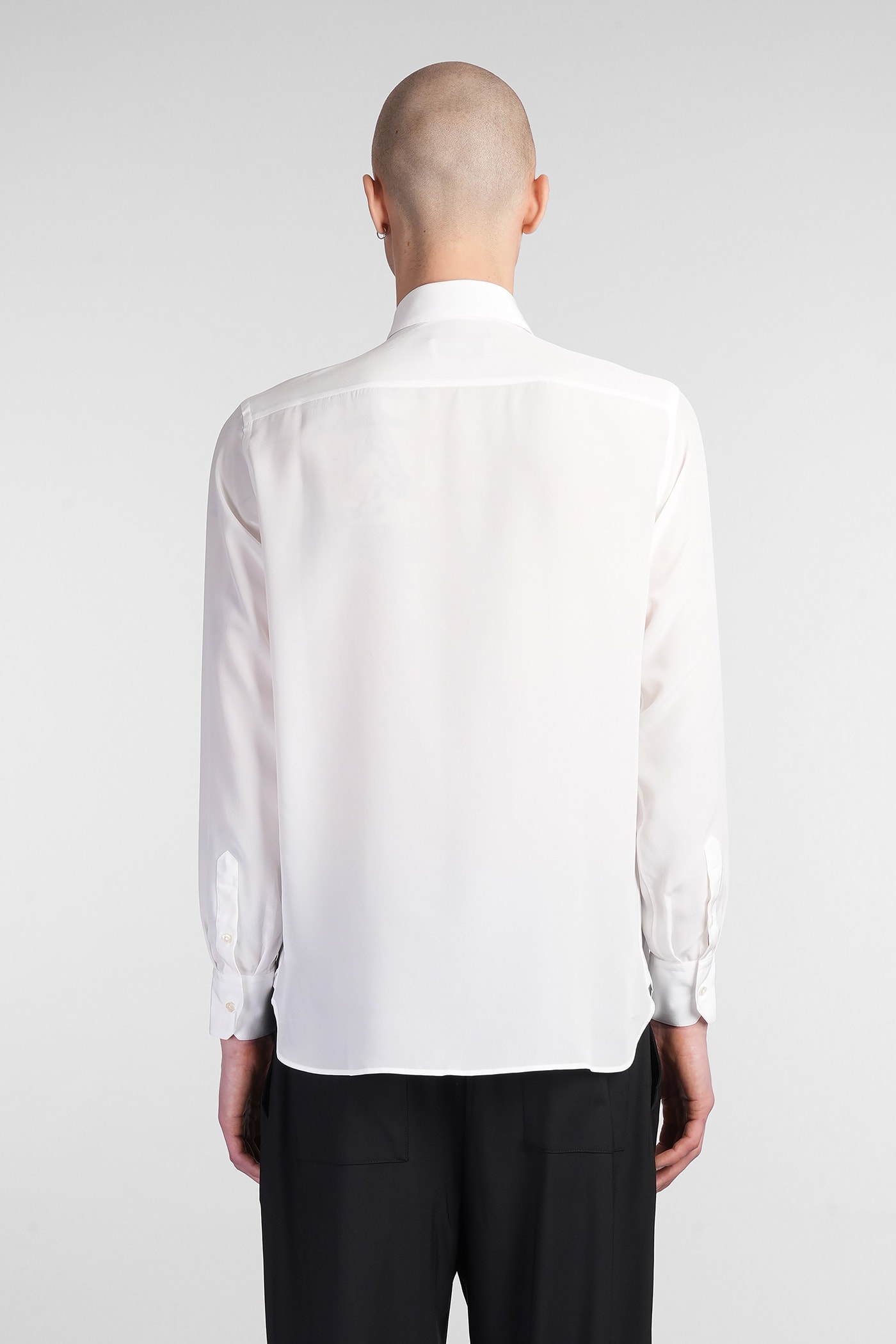 Laneus Silk Shirt In White
