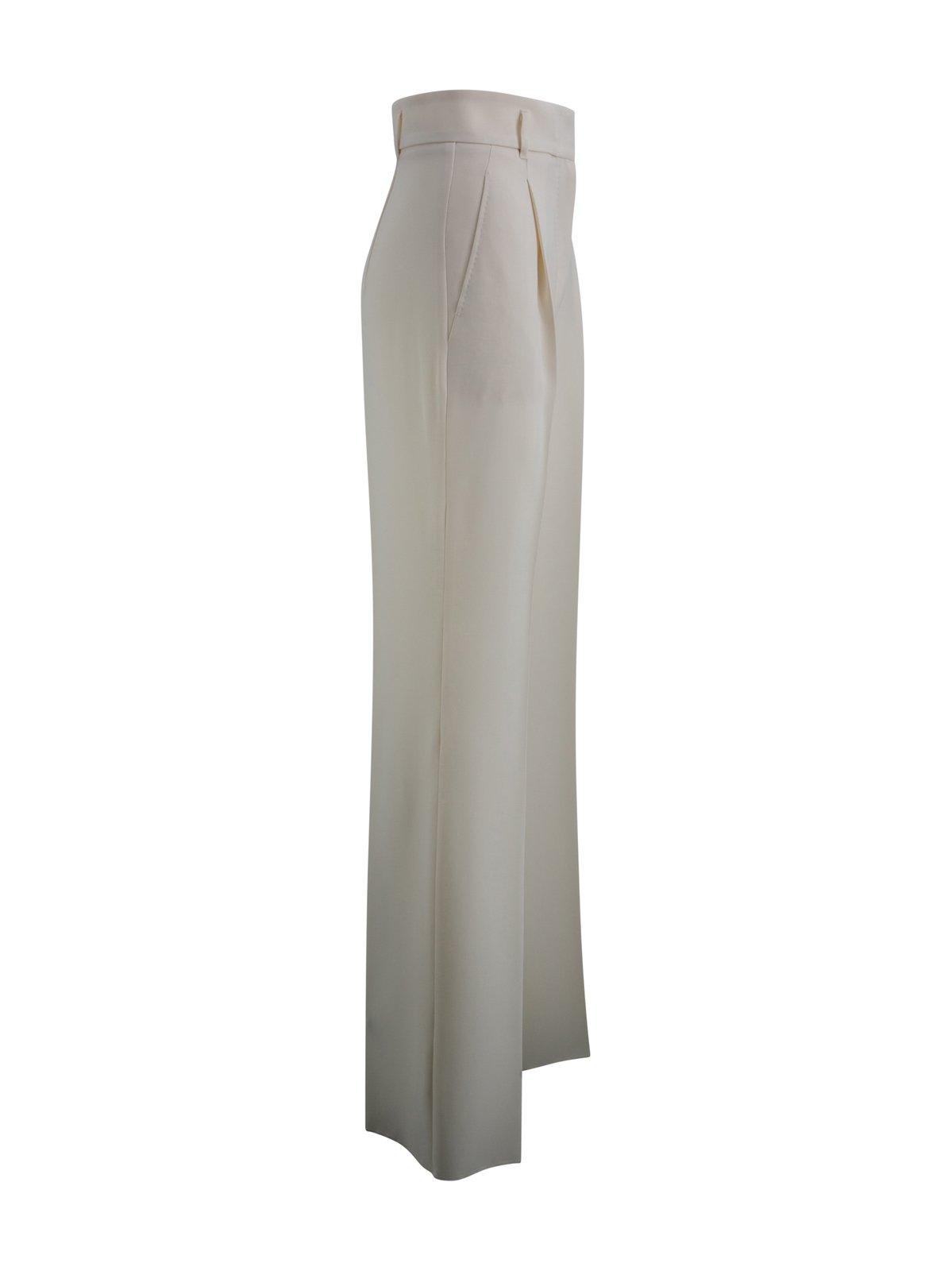 Shop Max Mara High Waisted Straight Leg Trousers In Burro