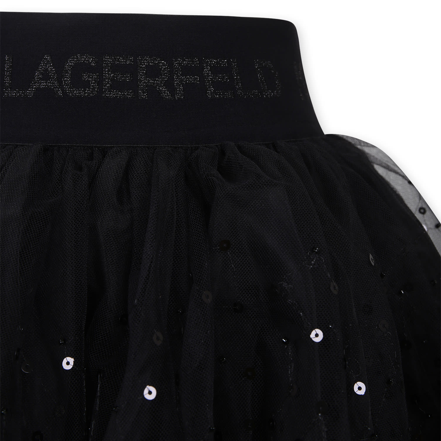 Shop Karl Lagerfeld Black Skirt For Girl With Sequins