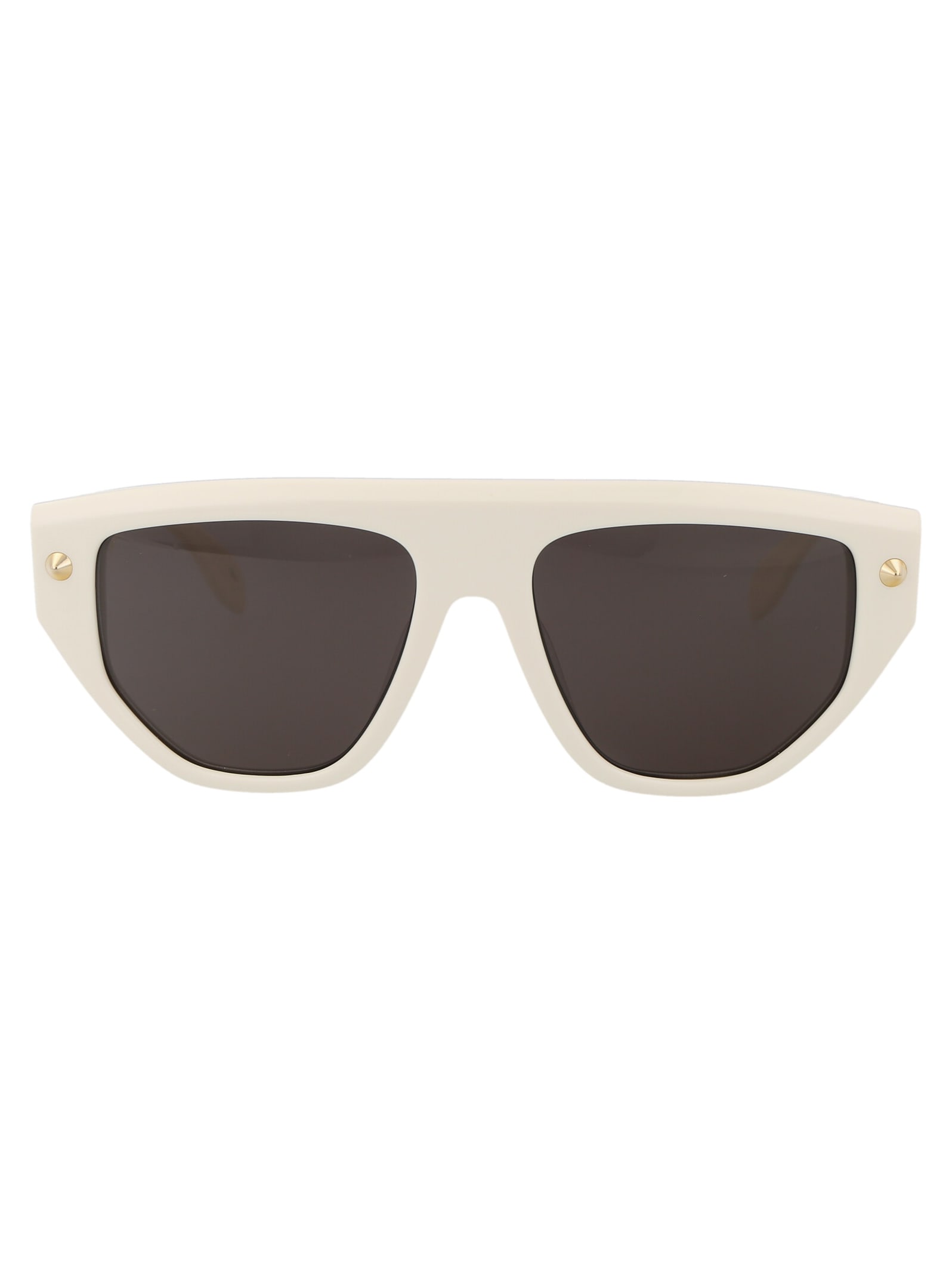 Alexander Mcqueen Am0408s Sunglasses In 003 White White Grey