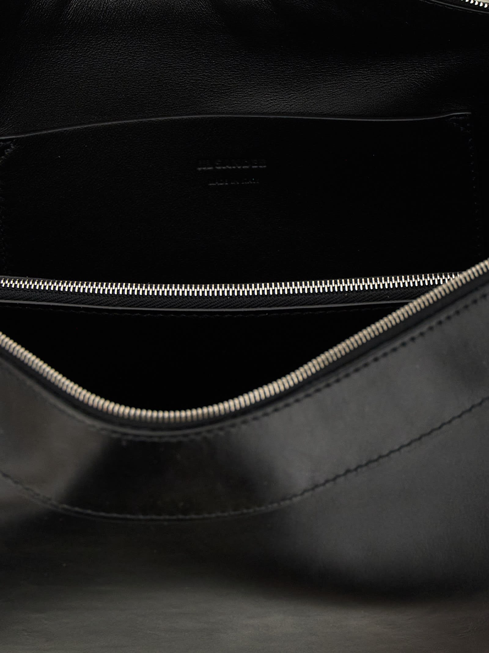 Jil Sander Shoulder Bag With Double Handles And Smooth Finish In Black