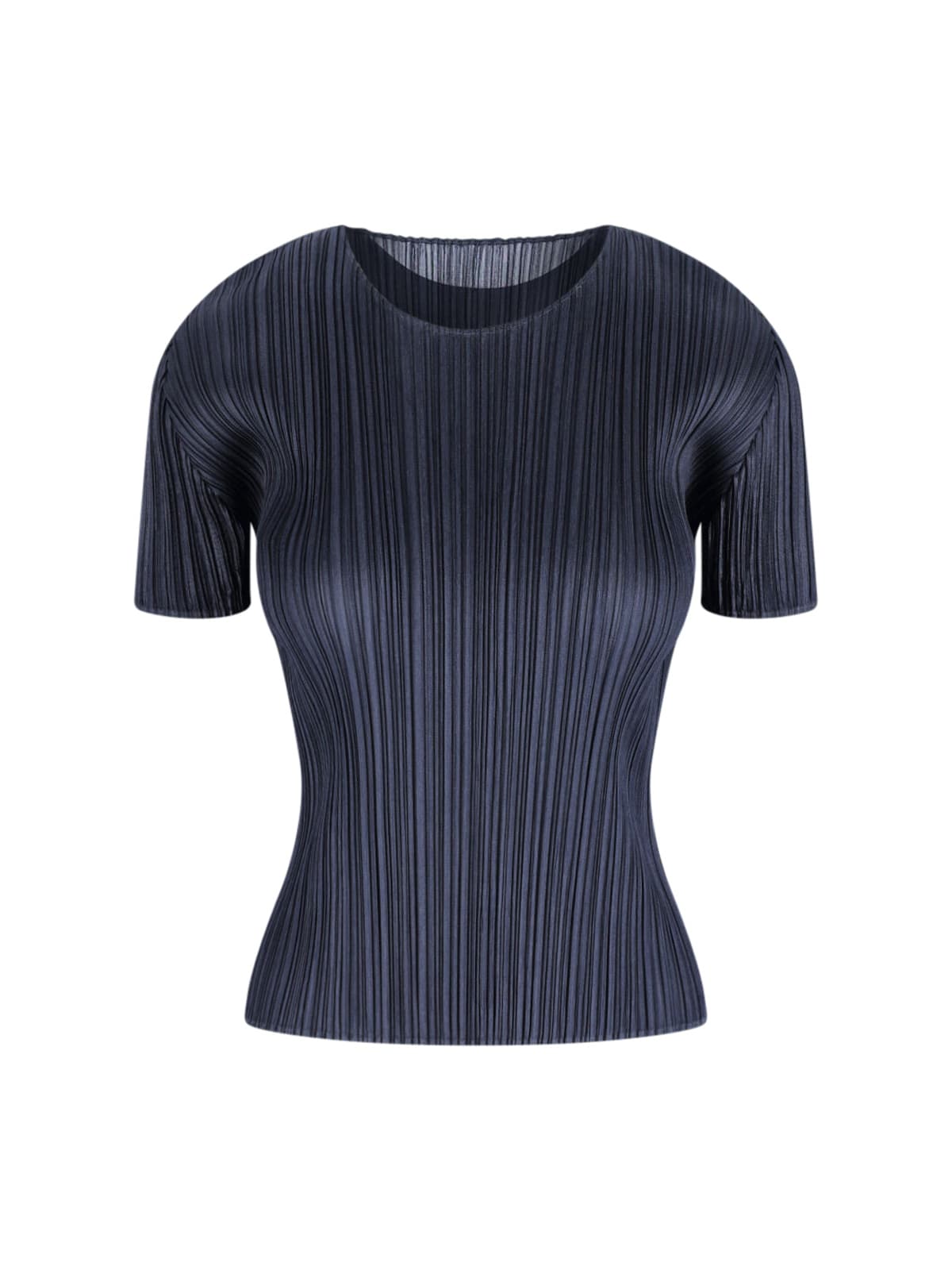 Issey Miyake Pleated T-shirt In Blue