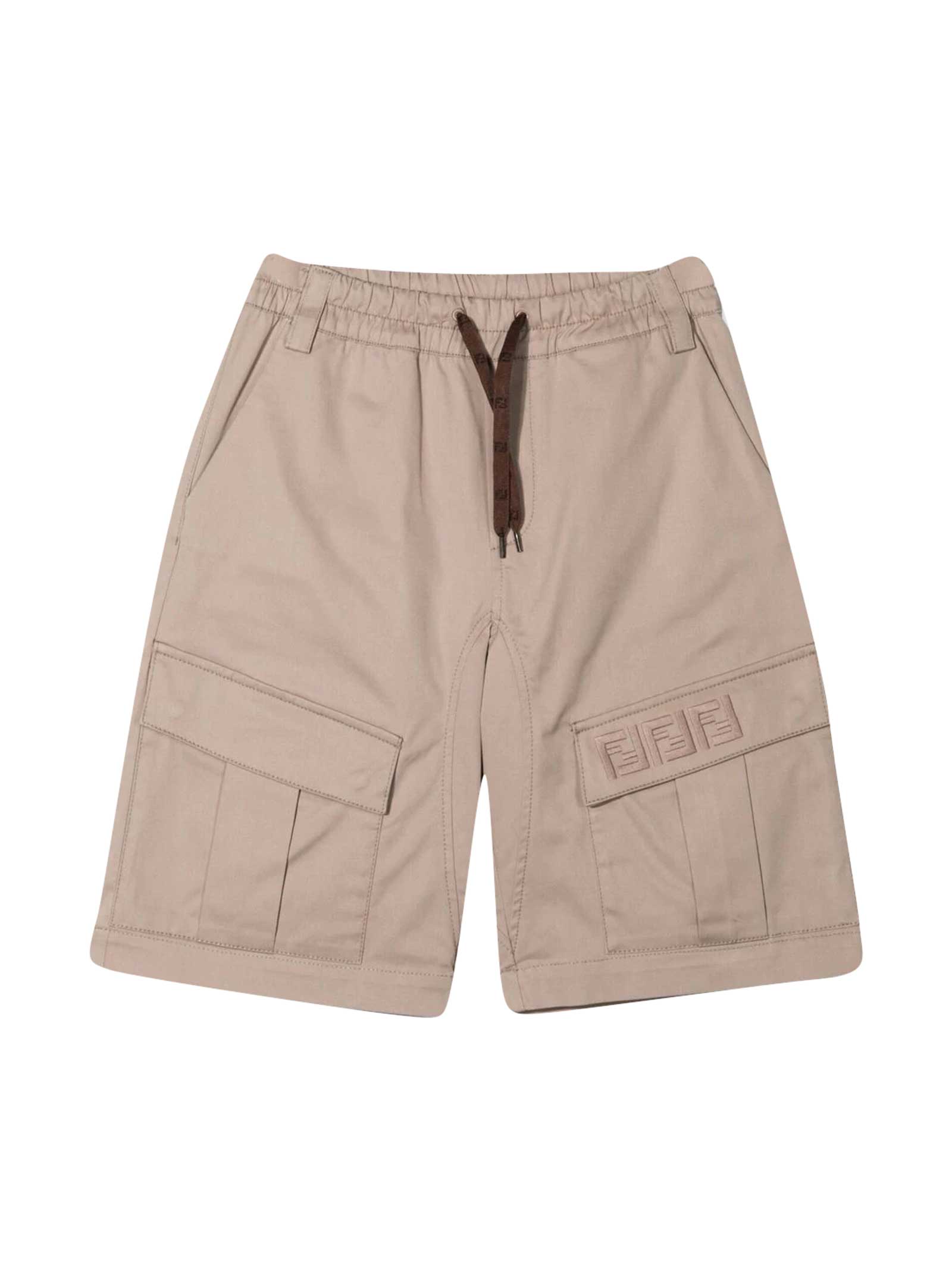 Fendi Beige Cargo Shorts