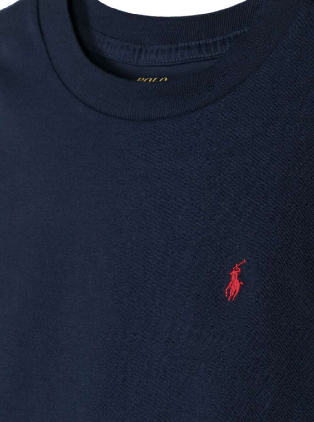 Shop Polo Ralph Lauren Blue T-shirt With Logo In Cotton Boy