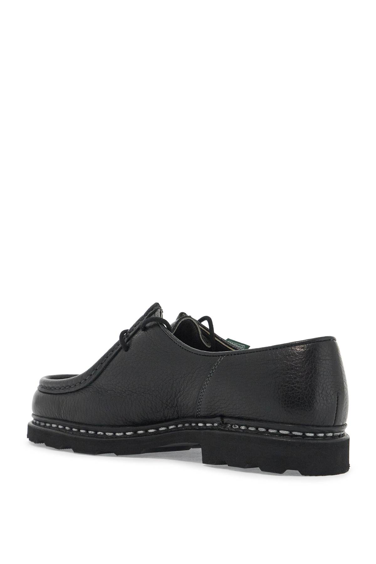 Shop Paraboot Leather Michael Derby Shoe In Noire Cerf Noir (black)