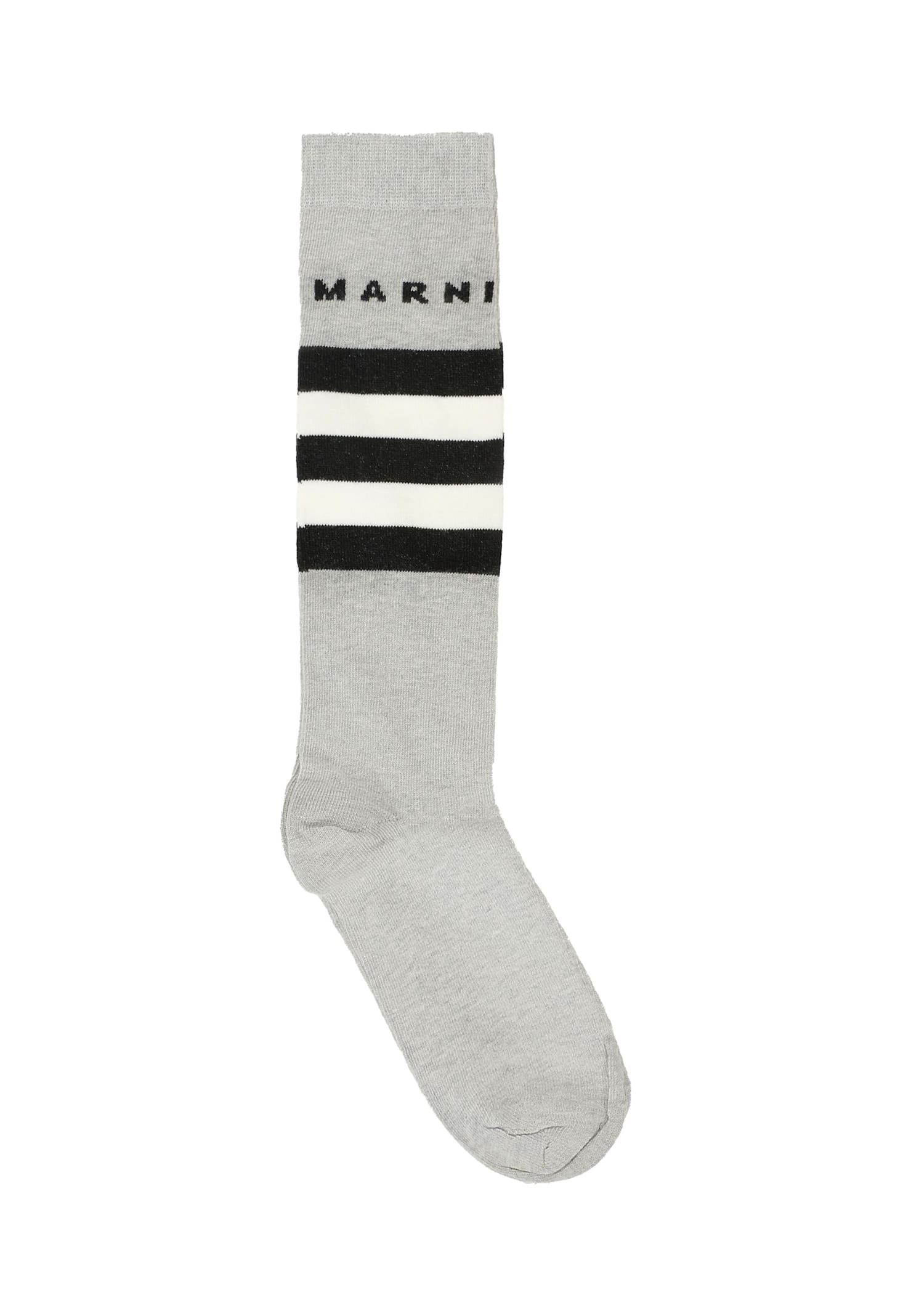 Marni Gray Socks For Kids With Logo In Gray