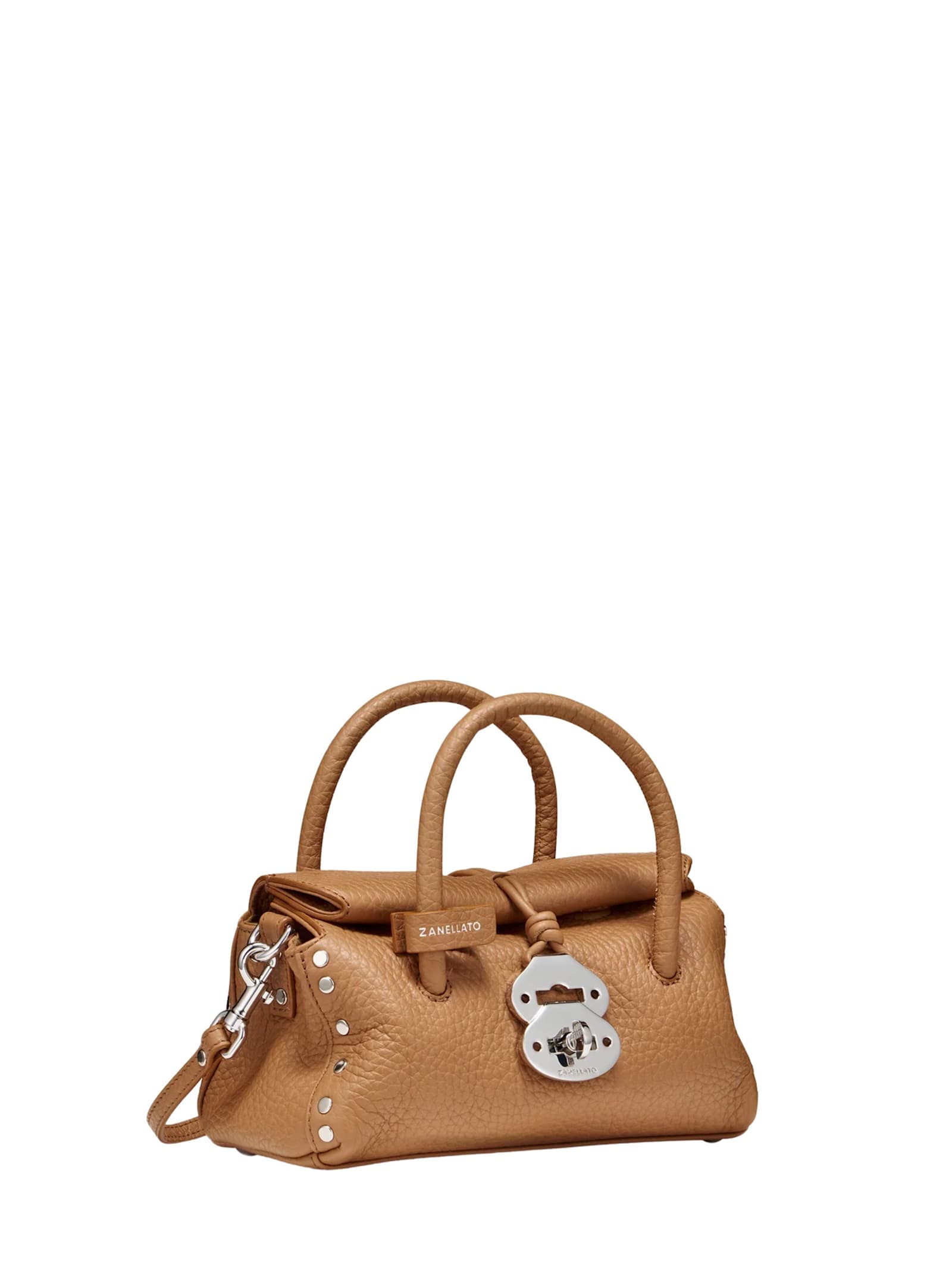 Zanellato Dotta Centauro Baby Leather Handbag In Brown