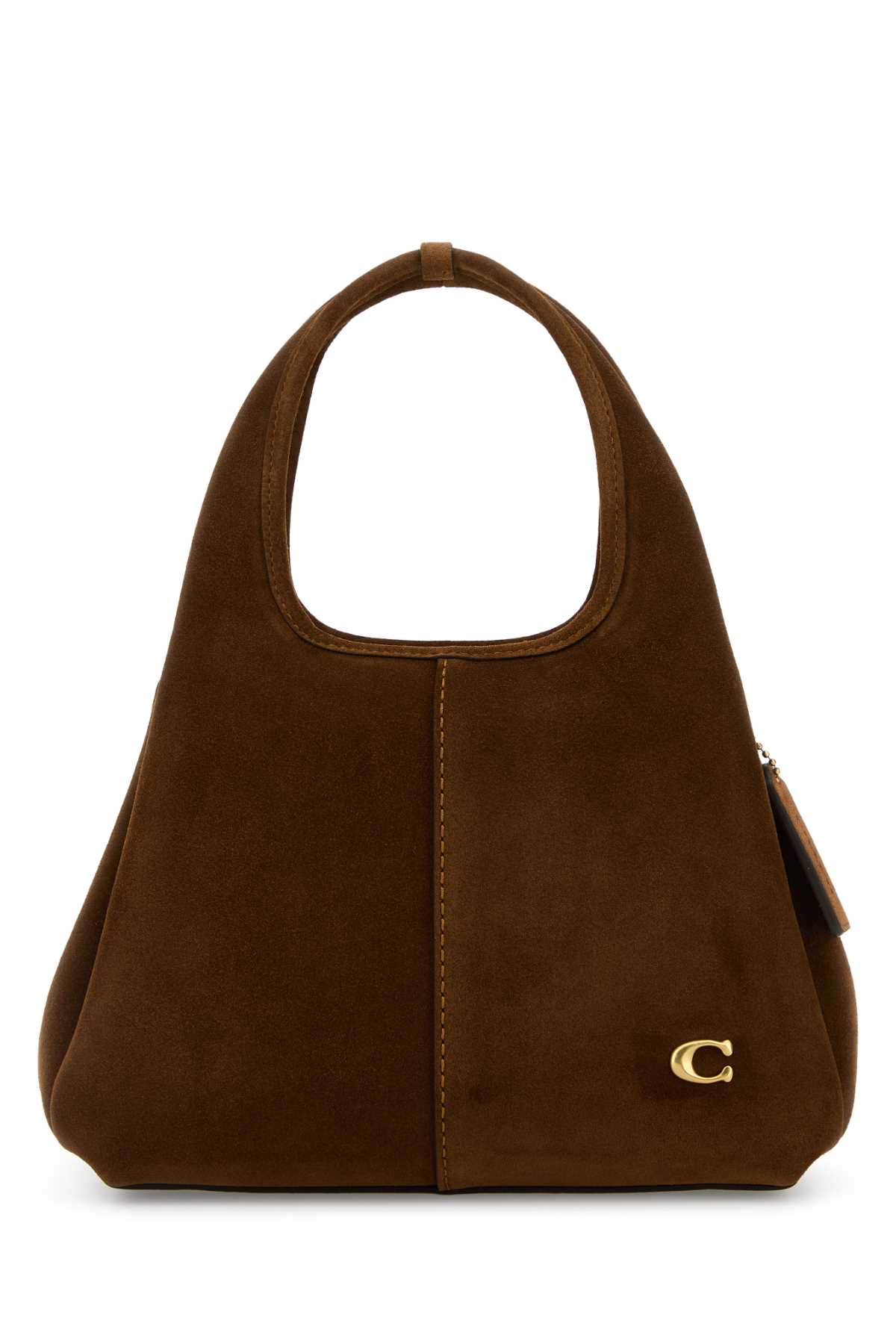 Coach Caramel Suede Handbag In Brown