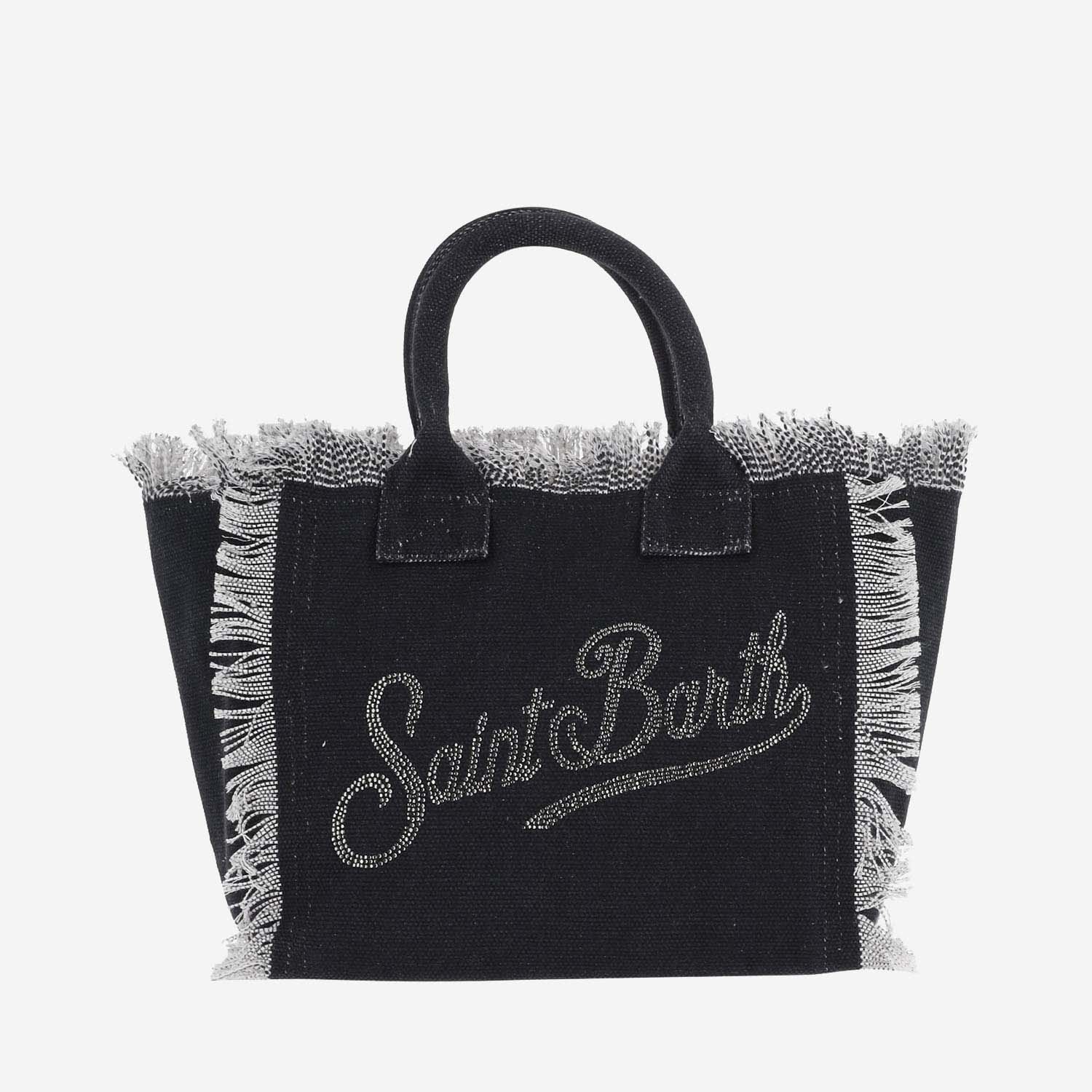Mc2 Saint Barth Colette Tote Bag With Logo In Black