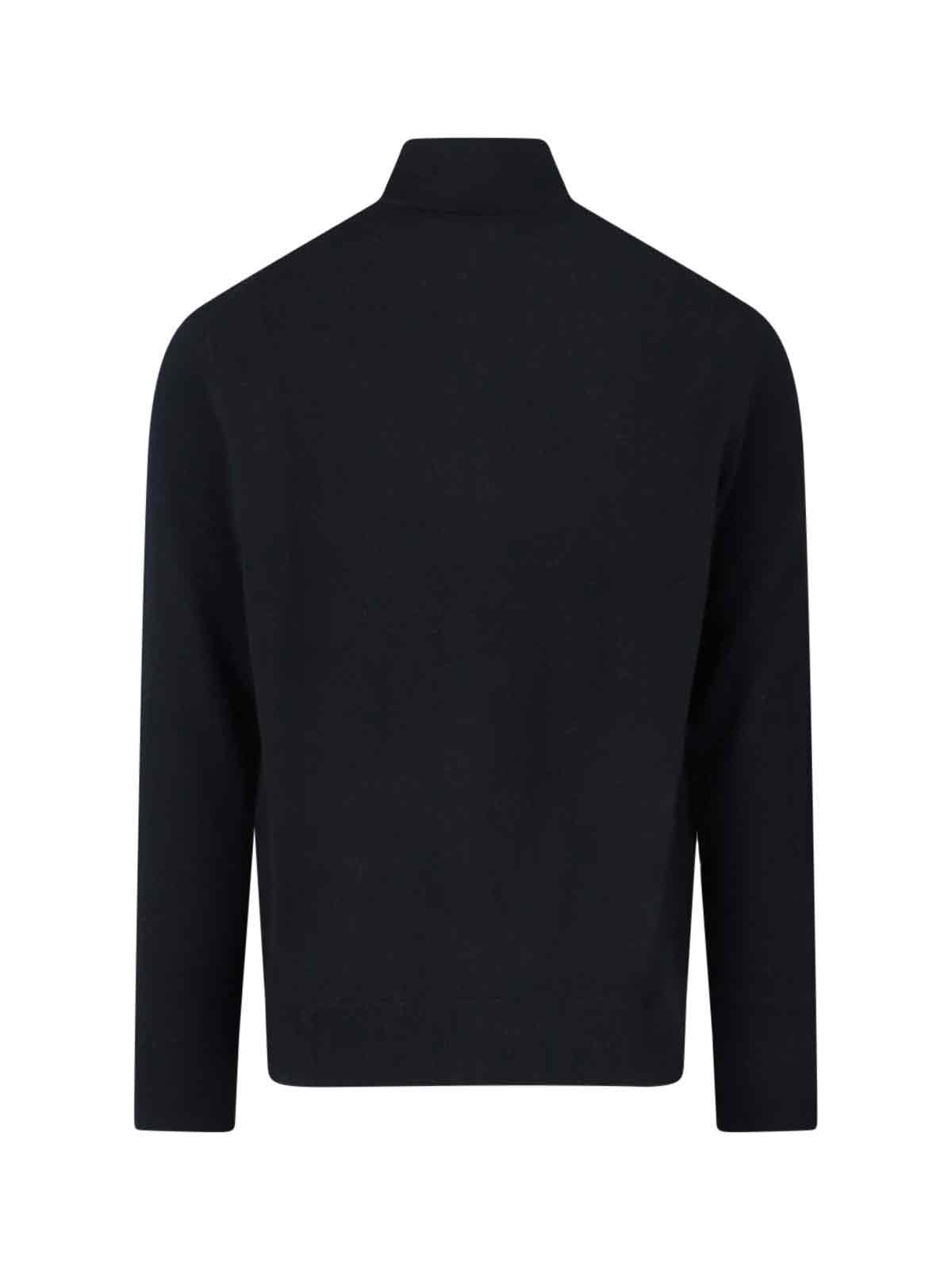 Ralph Lauren Full Zip Hybrid Sweatshirt Navy In Black