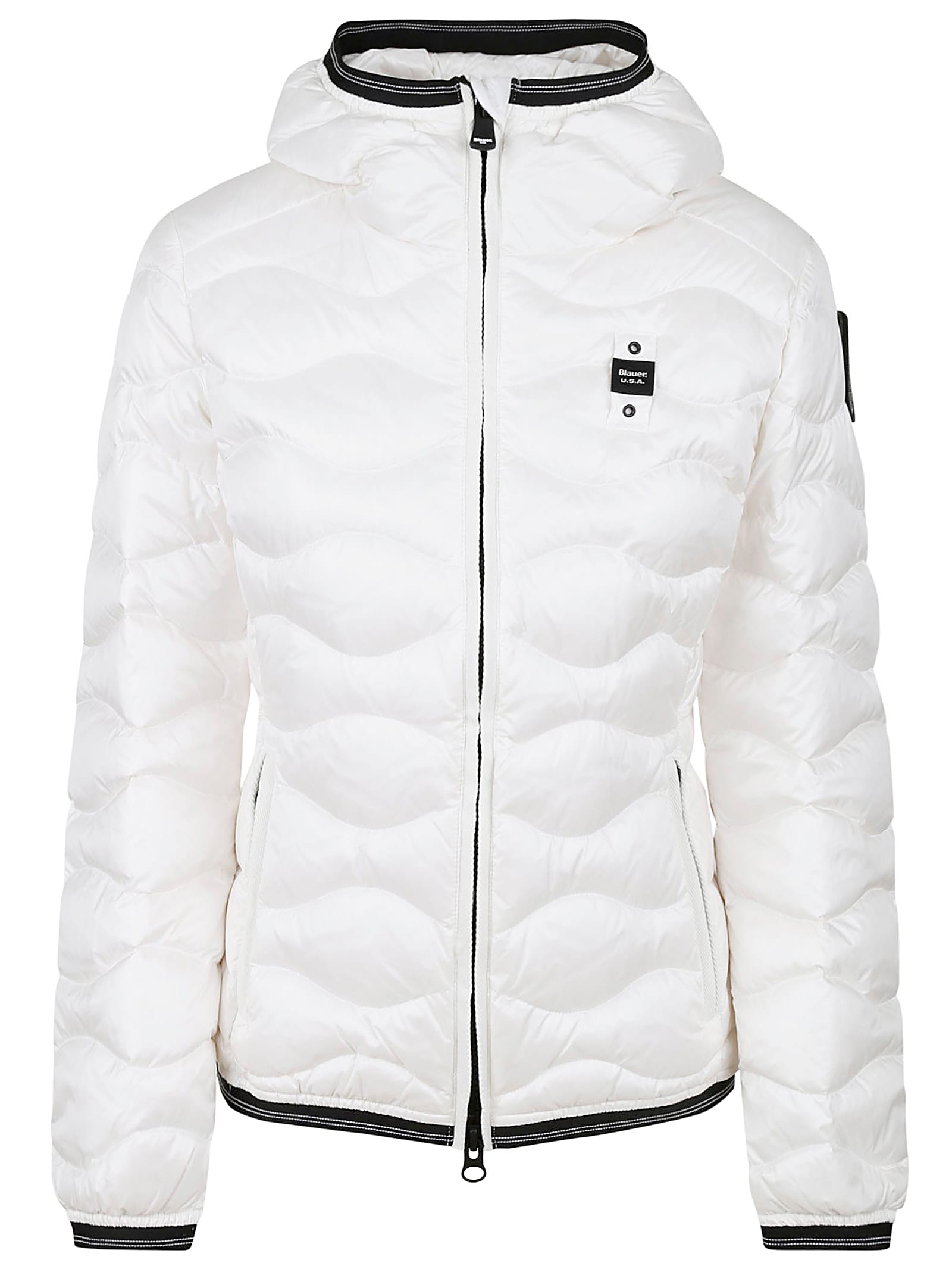 Logo Patch Quilted Zipped Jacket