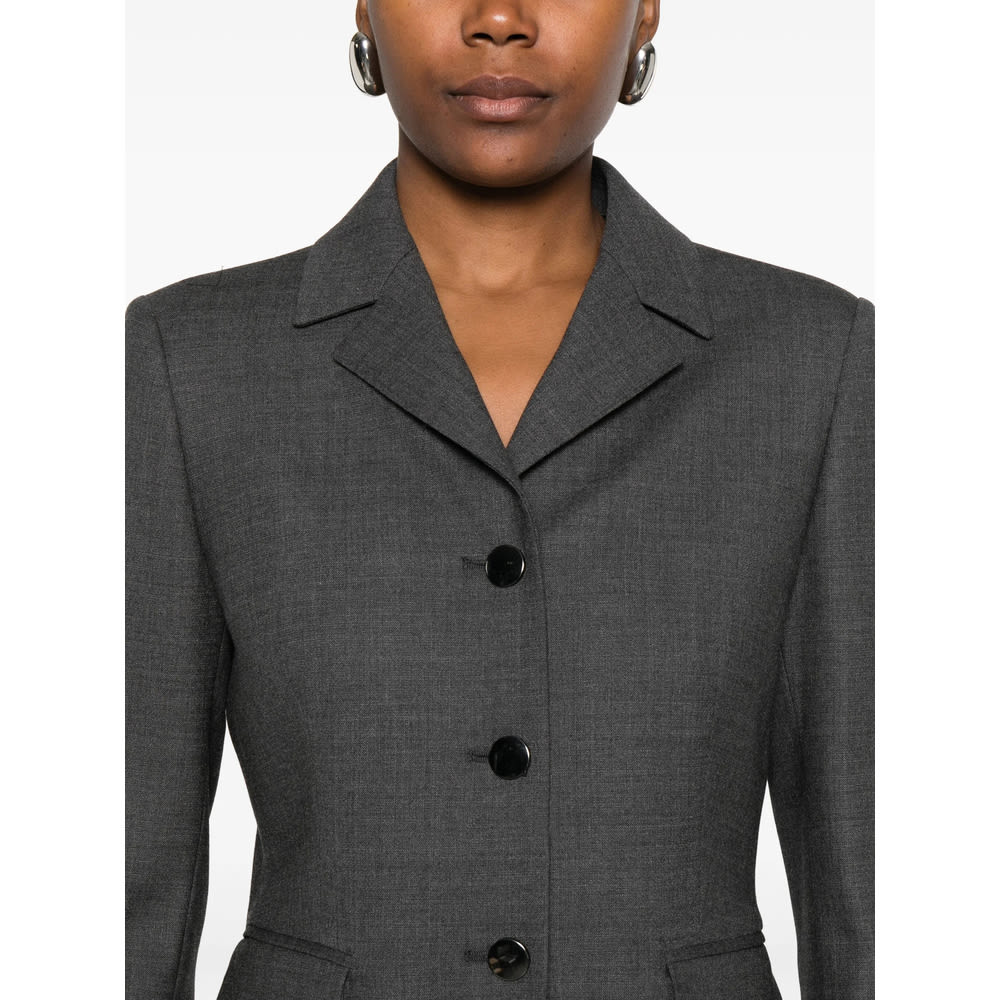 Tagliatore Tailored Gray Jacket With Notched Collar In Gray
