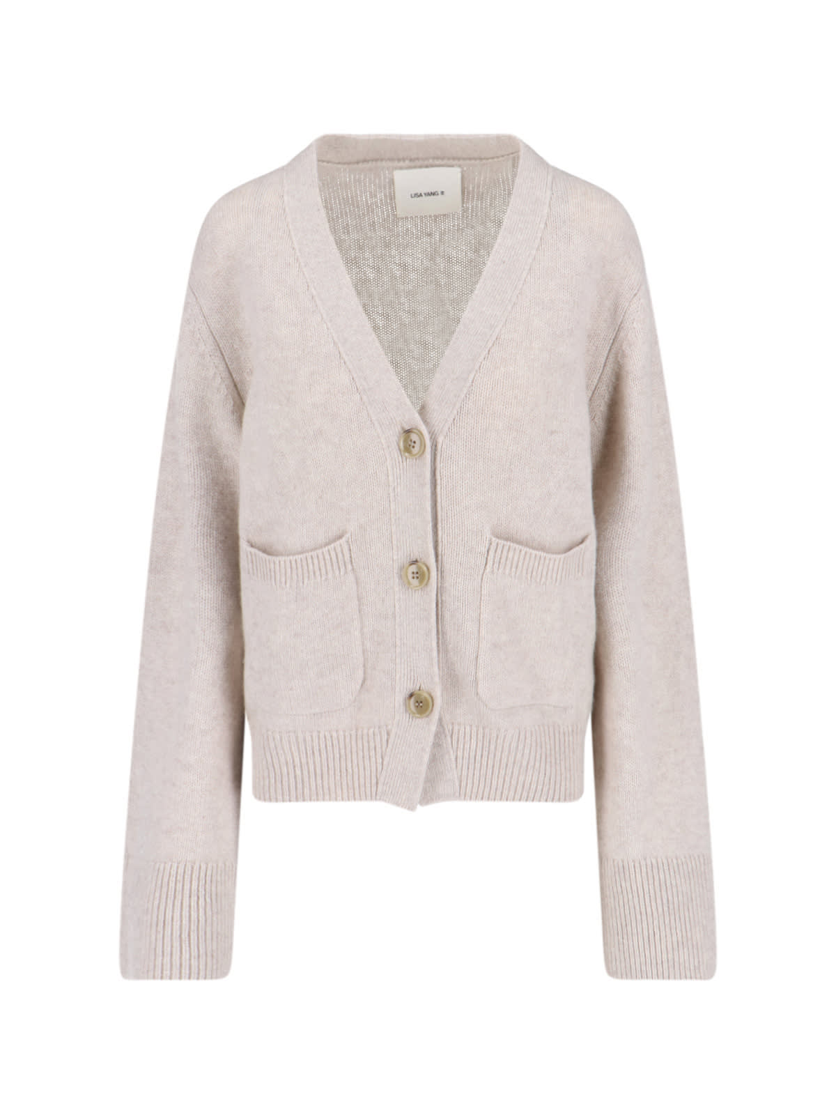 Lisa Yang V-neck Cardigan Danni In Neutral