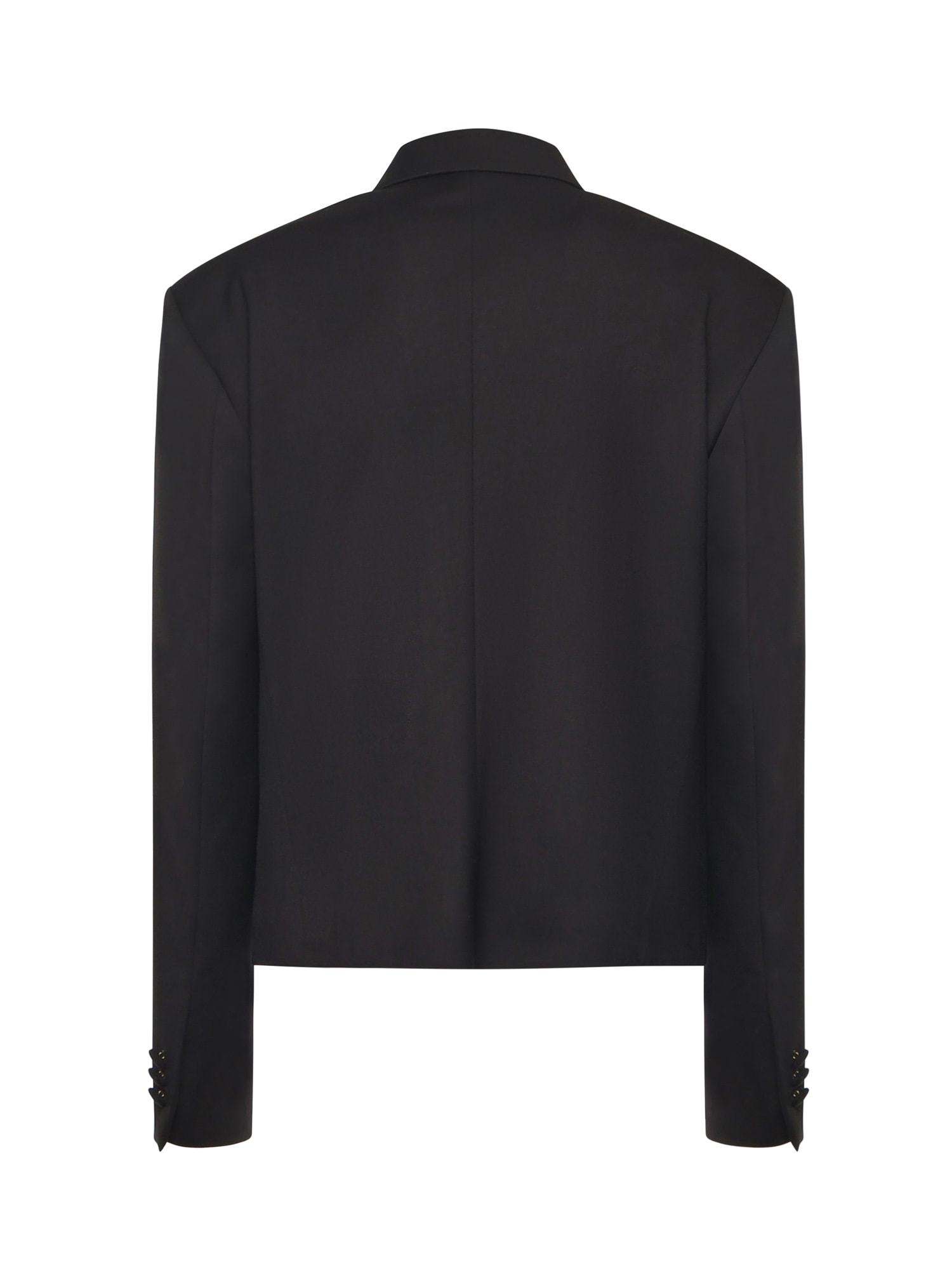 Nineminutes Cropped Tuxedo Blazer In Black