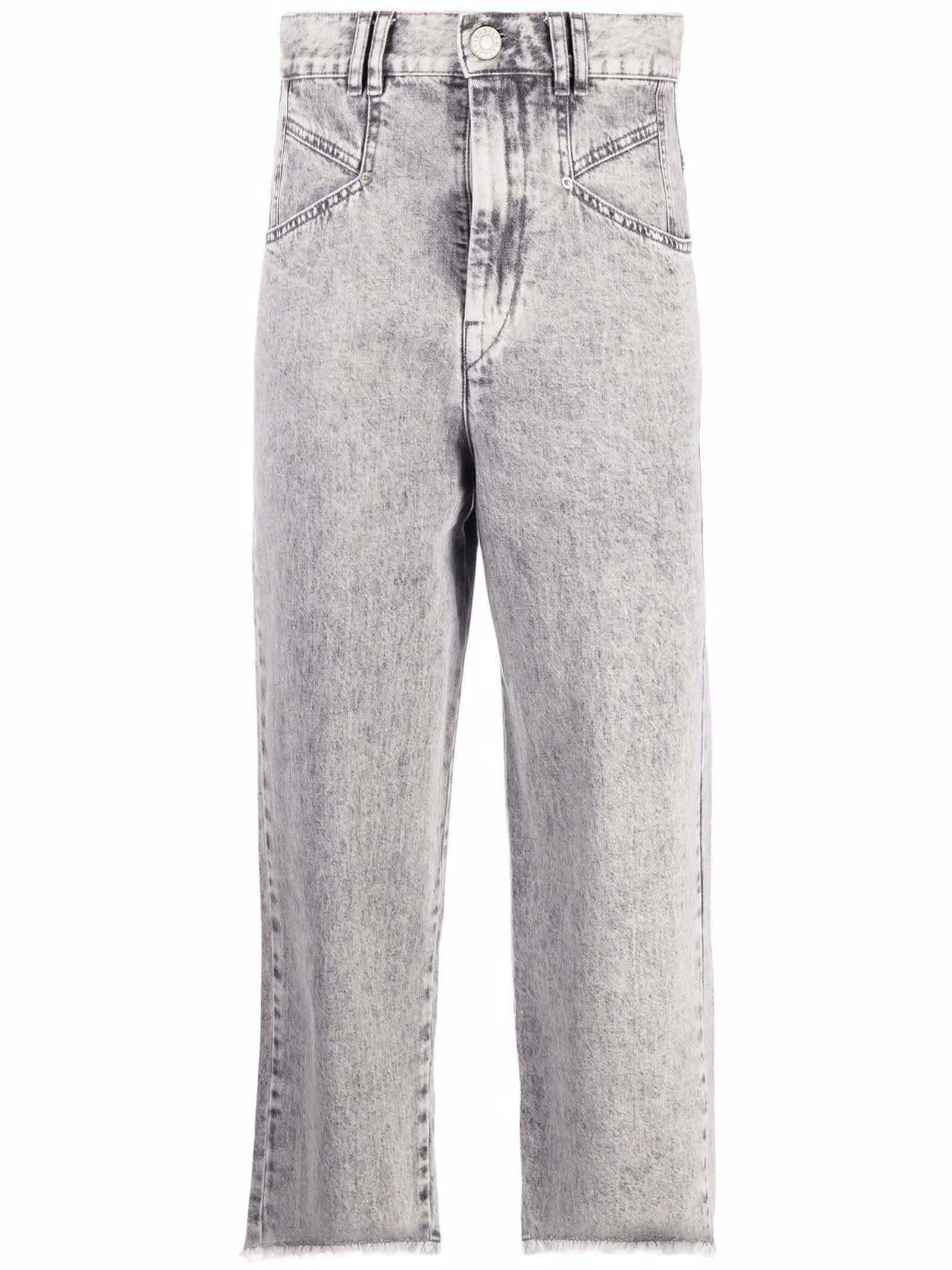 Isabel Marant Light Grey Cotton Jeans