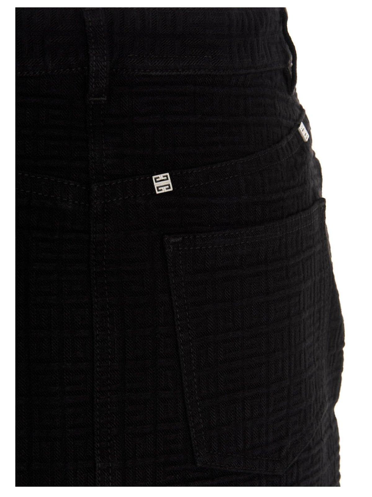 Shop Givenchy Mid-rise Monogram Mini Skirt In Black